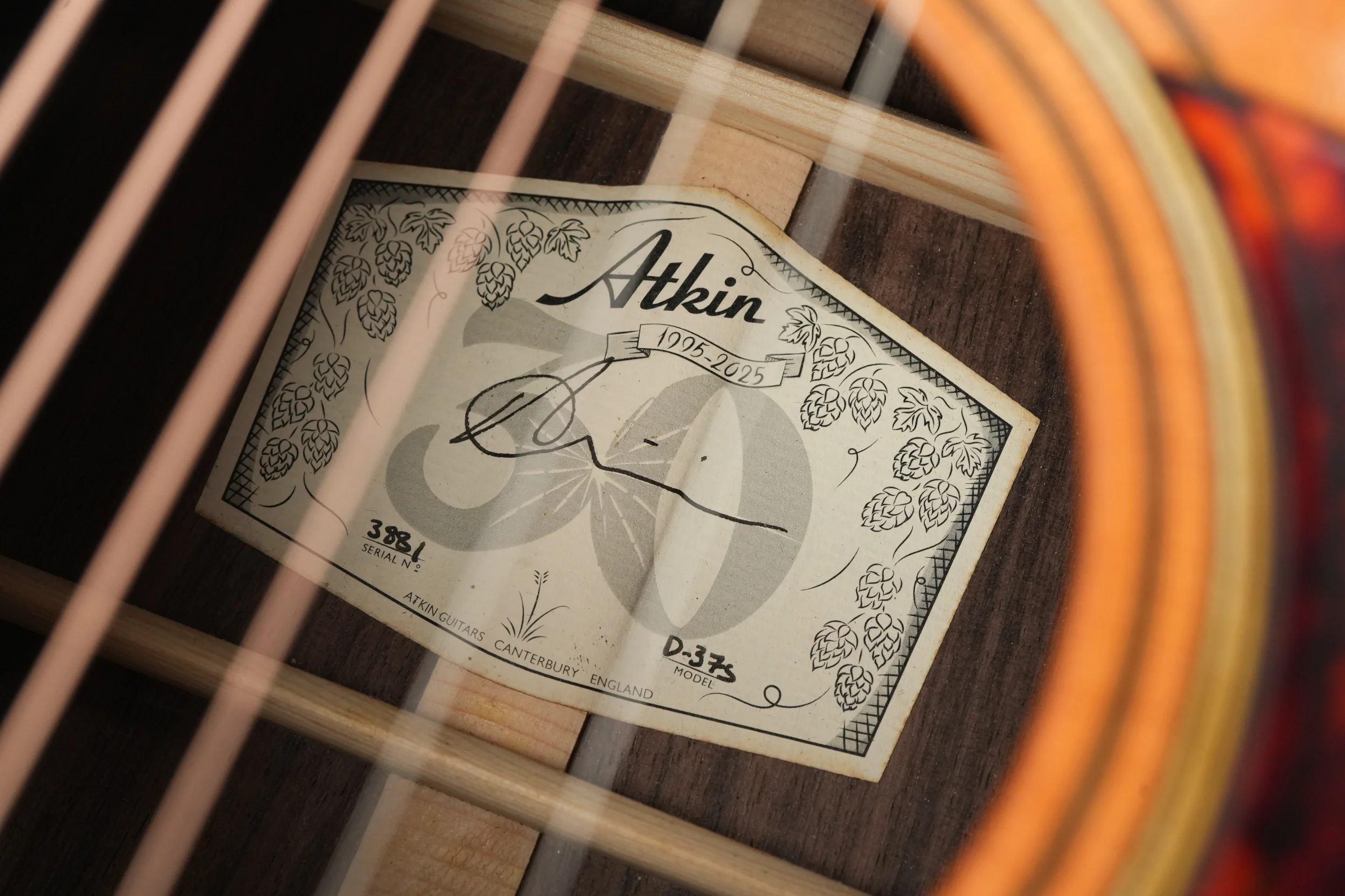 Atkin D37S 12 Fret Dreadnought Natural Aged 2025 - Image 12