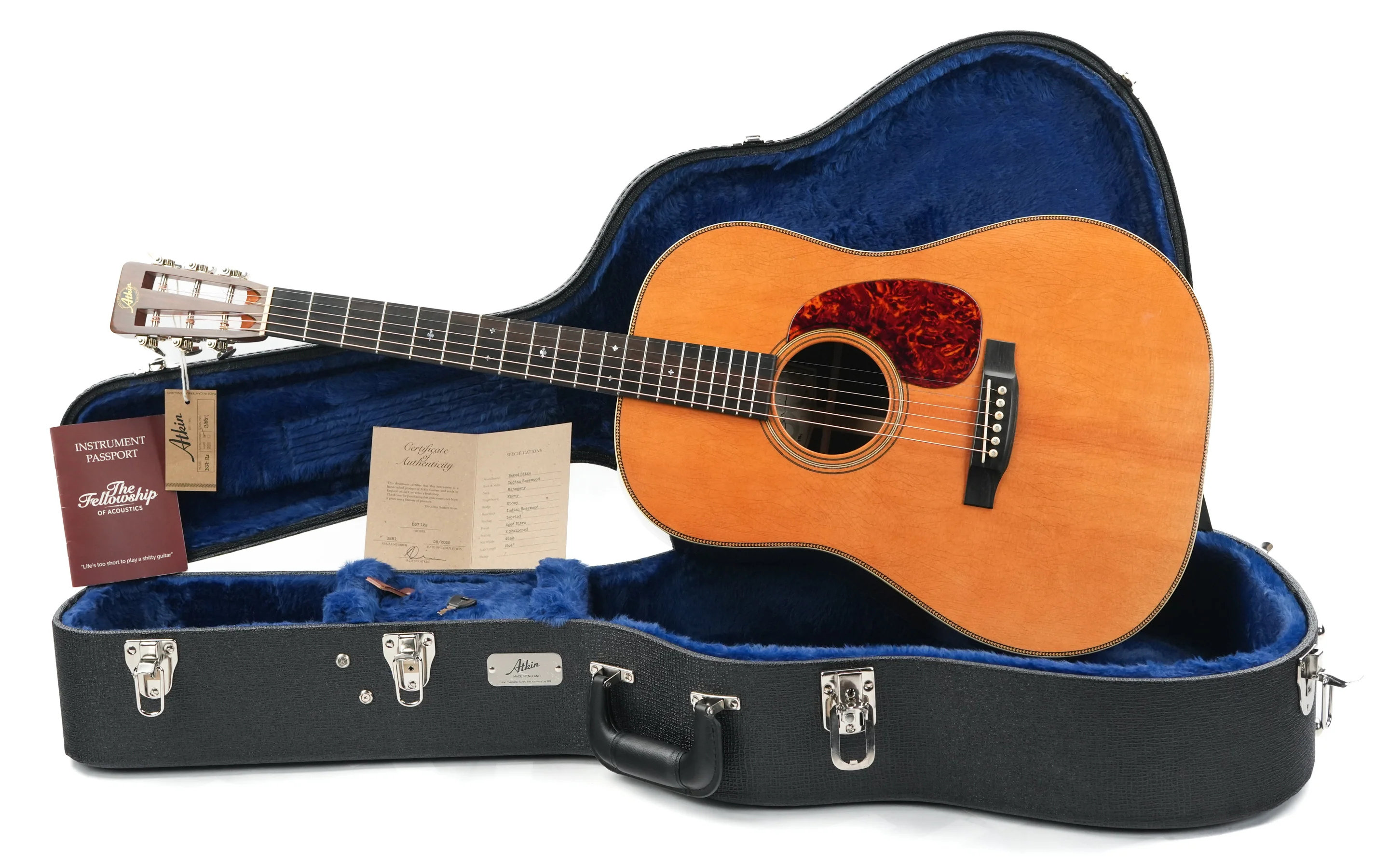 Atkin D37S 12 Fret Dreadnought Natural Aged 2025 - Image 3