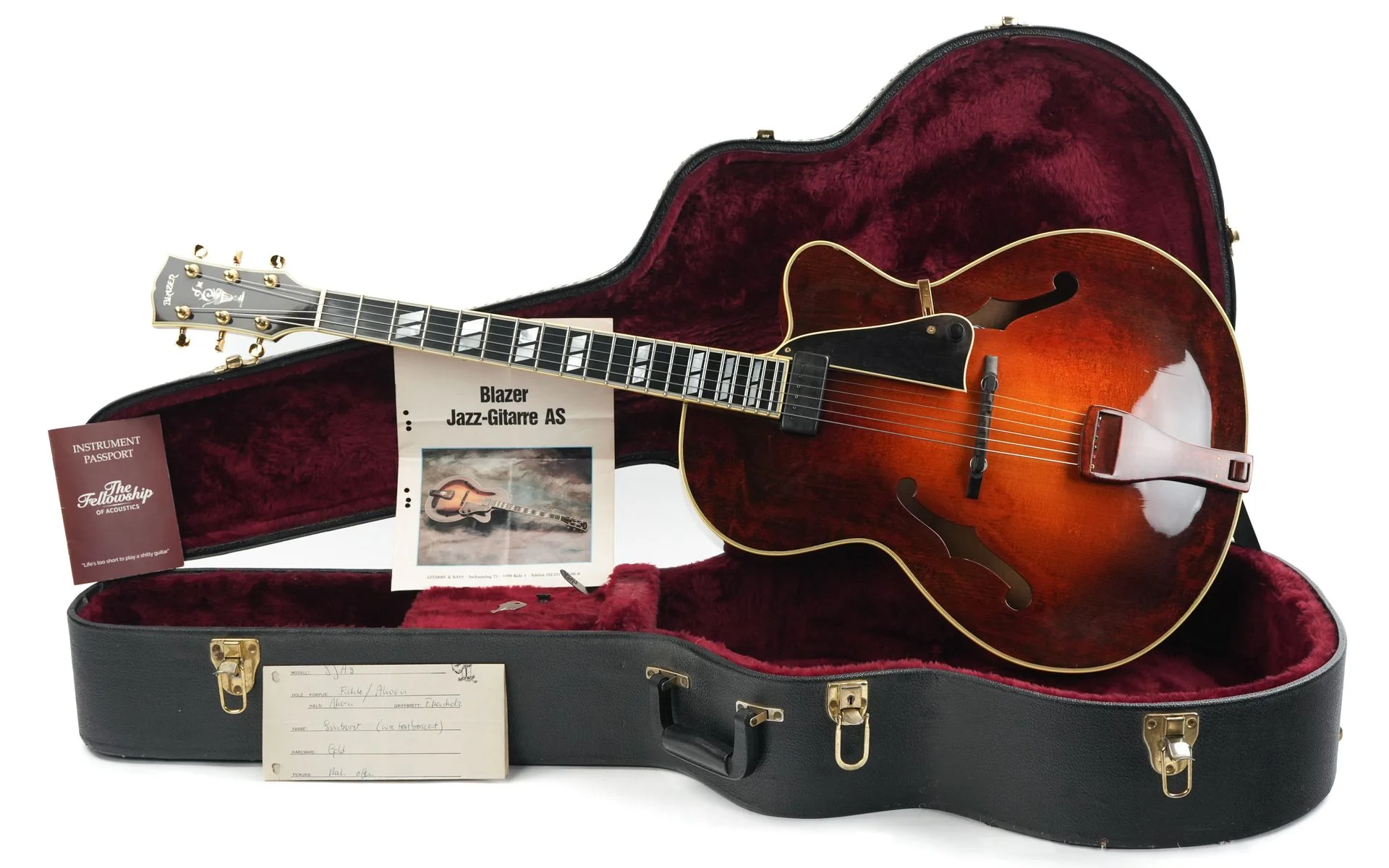 Blazer AS17 L5 Style Archtop Sunburst 1993 - Image 3