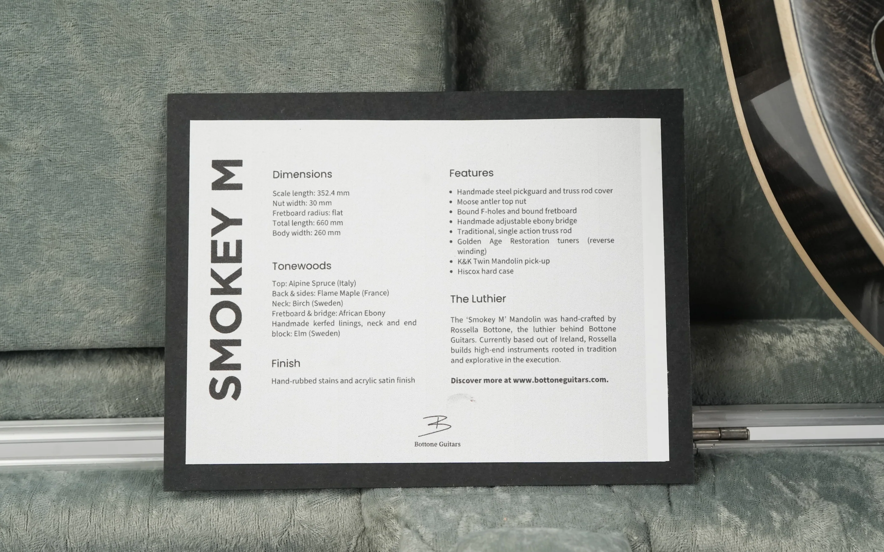 Bottone Smokey M A Style Mandolin 2025 - Image 16