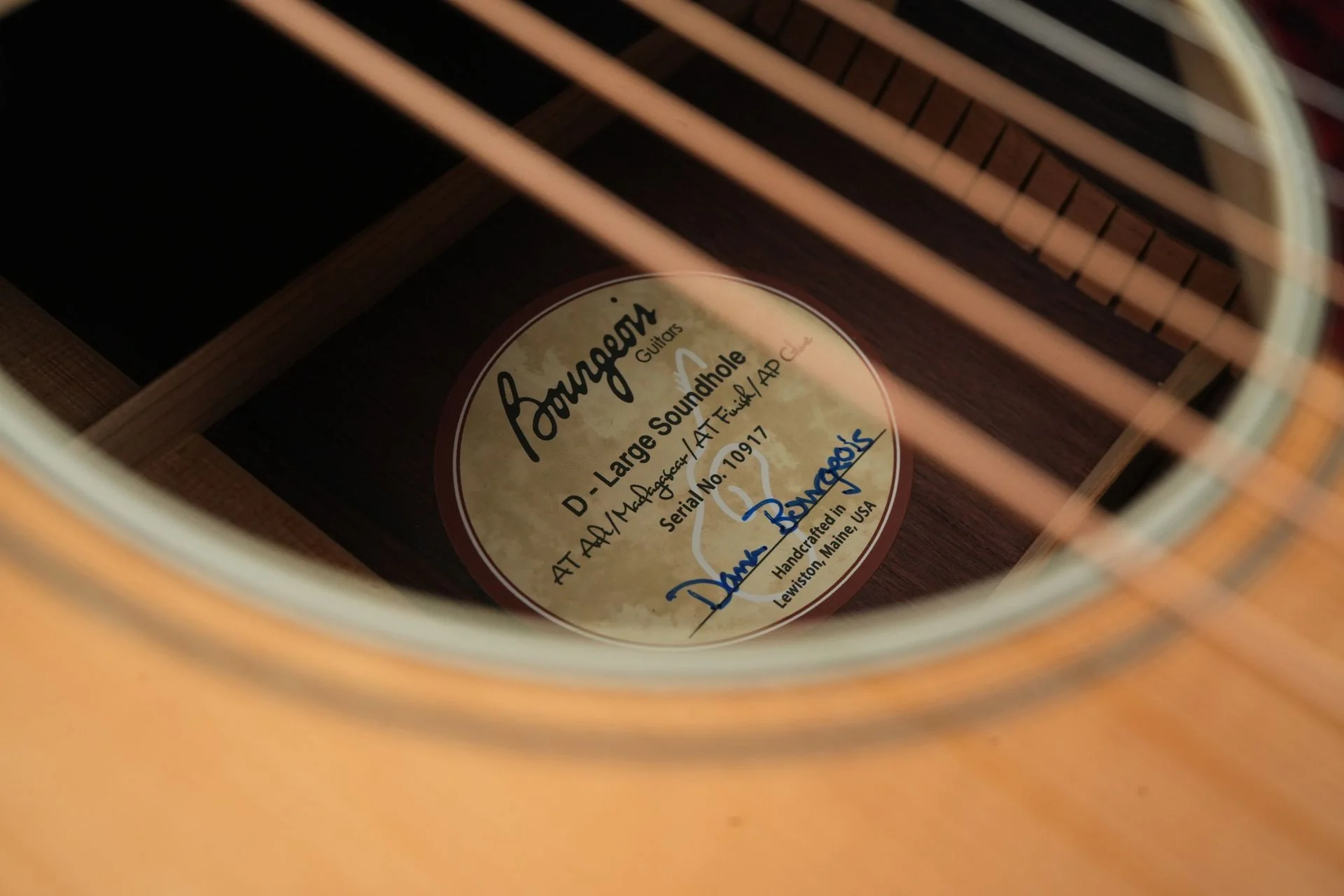 Bourgeois D Large Soundhole Madagascar Adirondack #10917 - Image 11