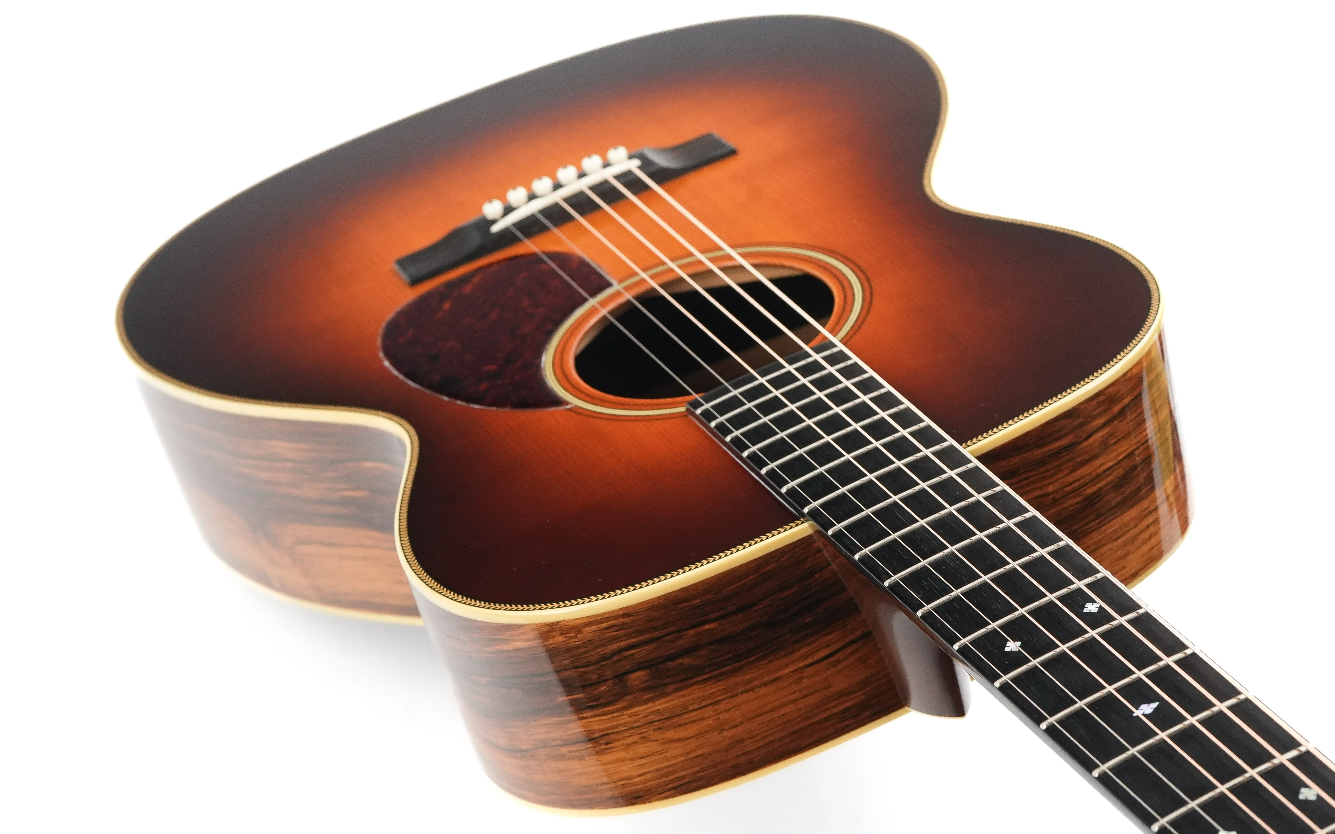 Bourgeois OM Aged Tone Adirondack Madagascar Sunburst 2015 - Image 10