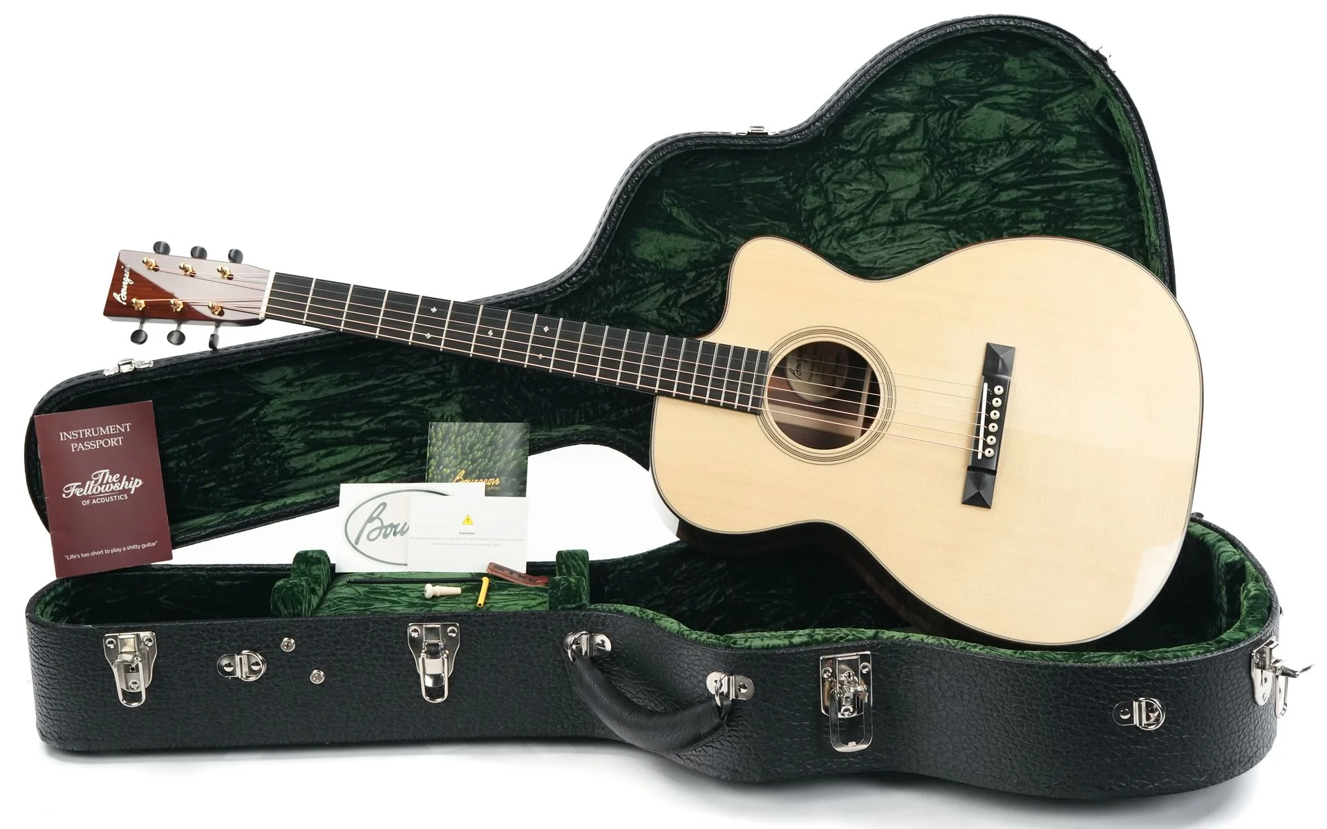 Bourgeois Soloist OM C Italian Spruce Macassar Ebony - Image 3