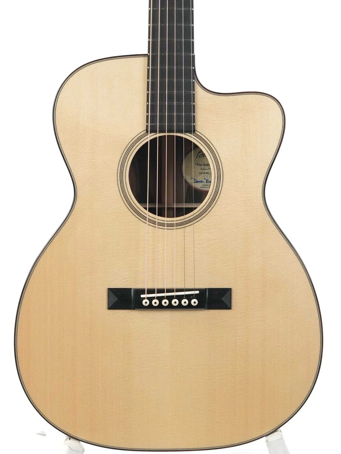 Bourgeois Soloist OM C Italian Spruce Macassar Ebony - Image 5