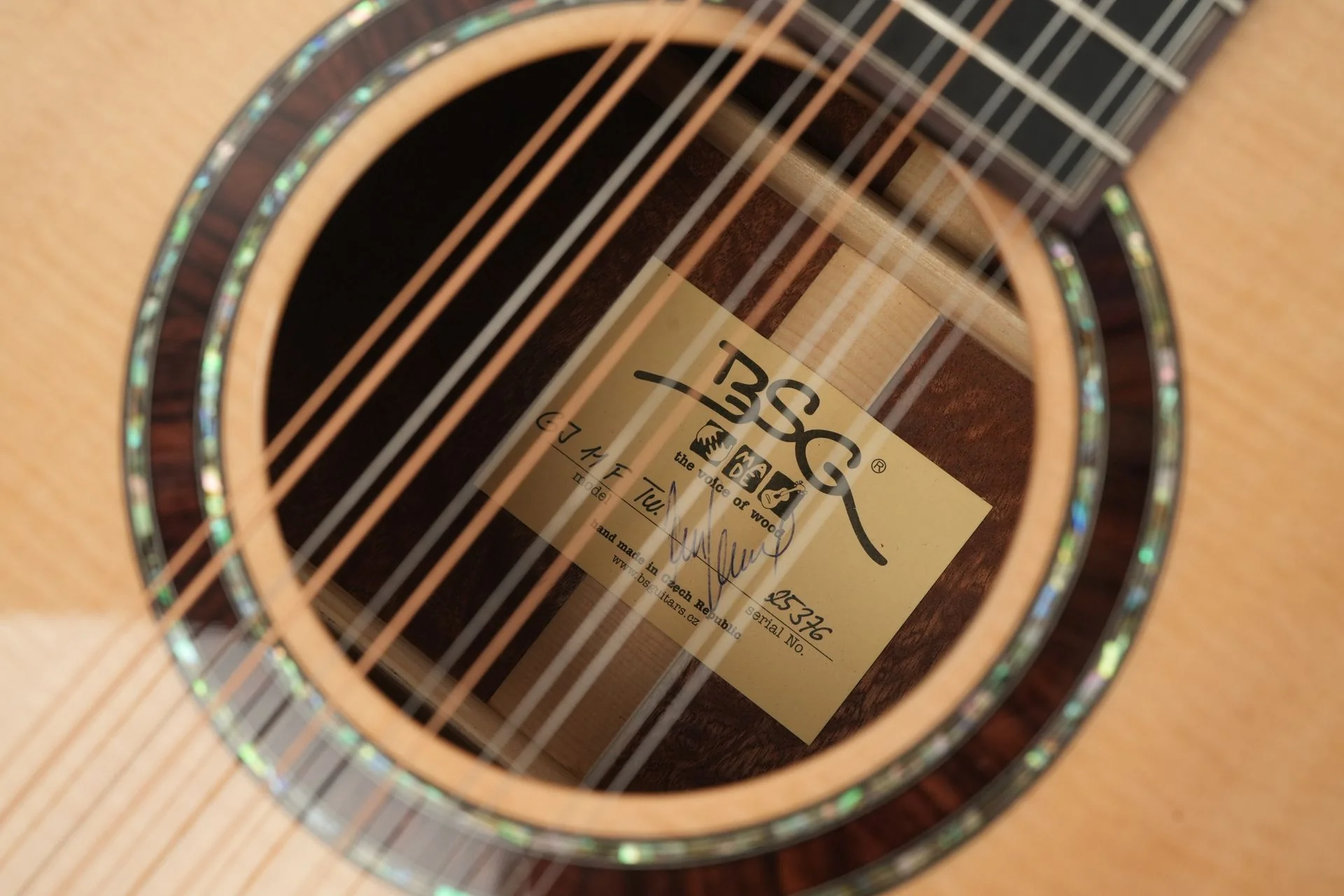 BSG GJ11F Quilted Mahogany Sitka Spruce 12 String - Image 12