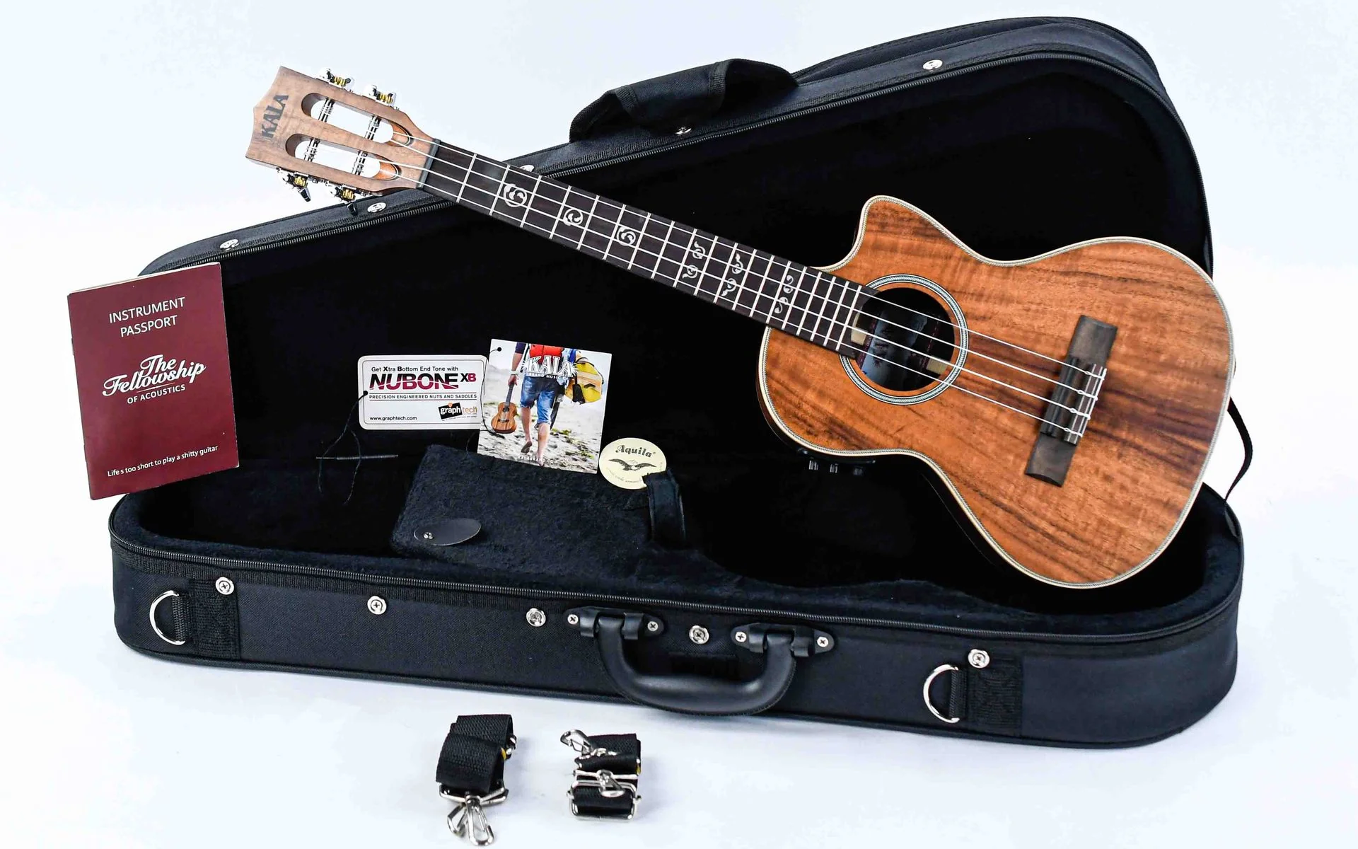 Kala Solid Acacia Tenor Ukulele w/ Cutaway & EQ - Image 3