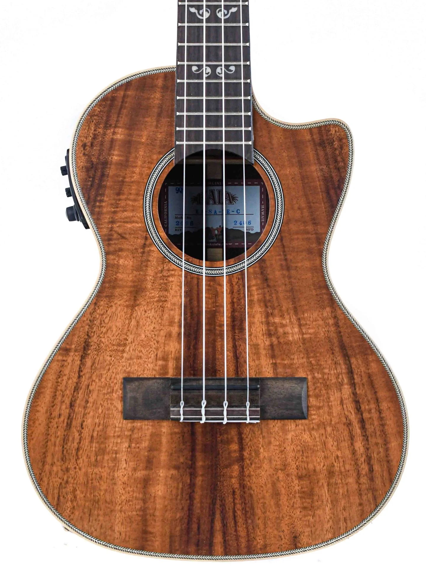Kala Solid Acacia Tenor Ukulele w/ Cutaway & EQ - Image 5