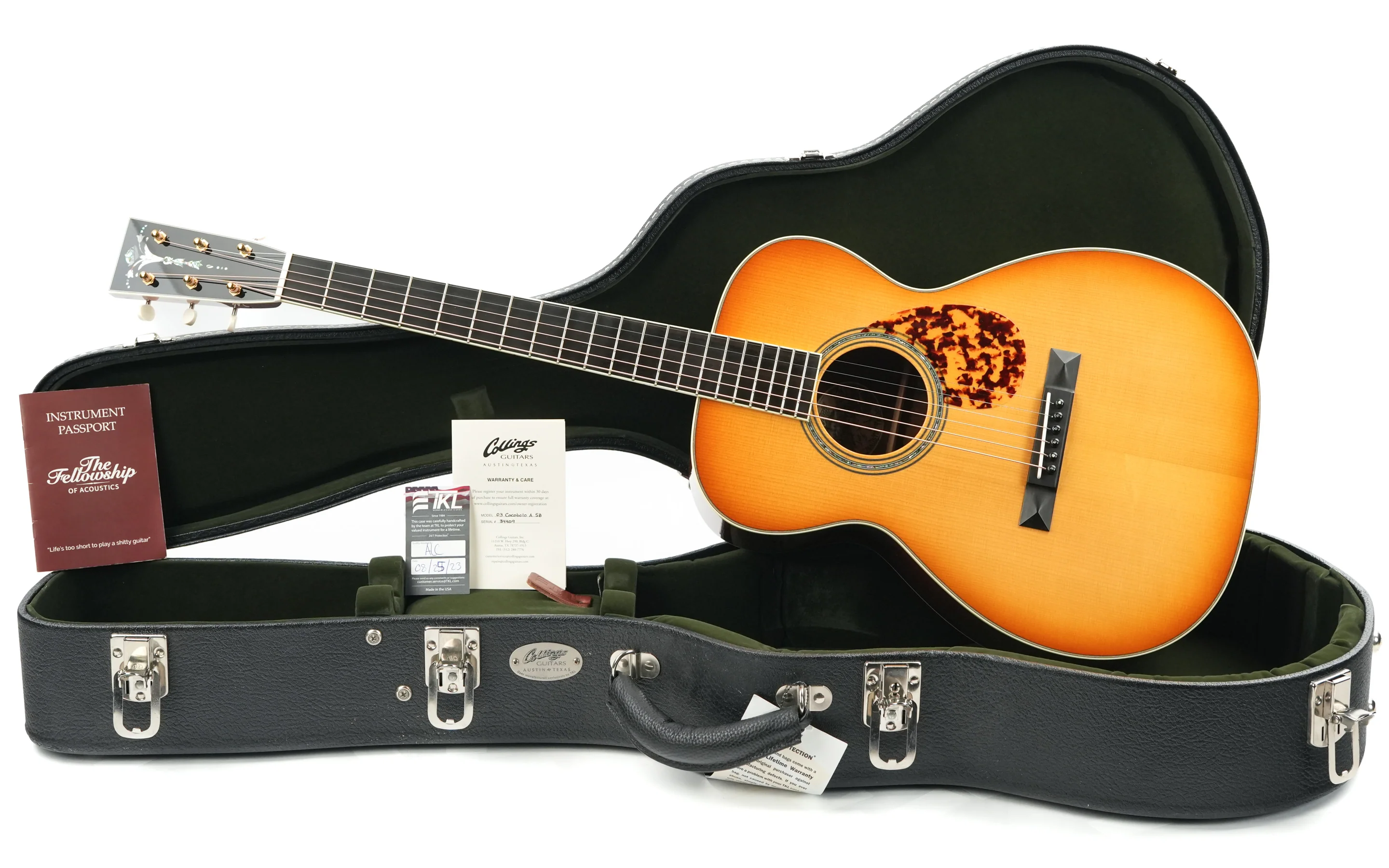Collings 03A Custom Cocobolo Adirondack Spruce Western Shaded Top 2024 - Image 3