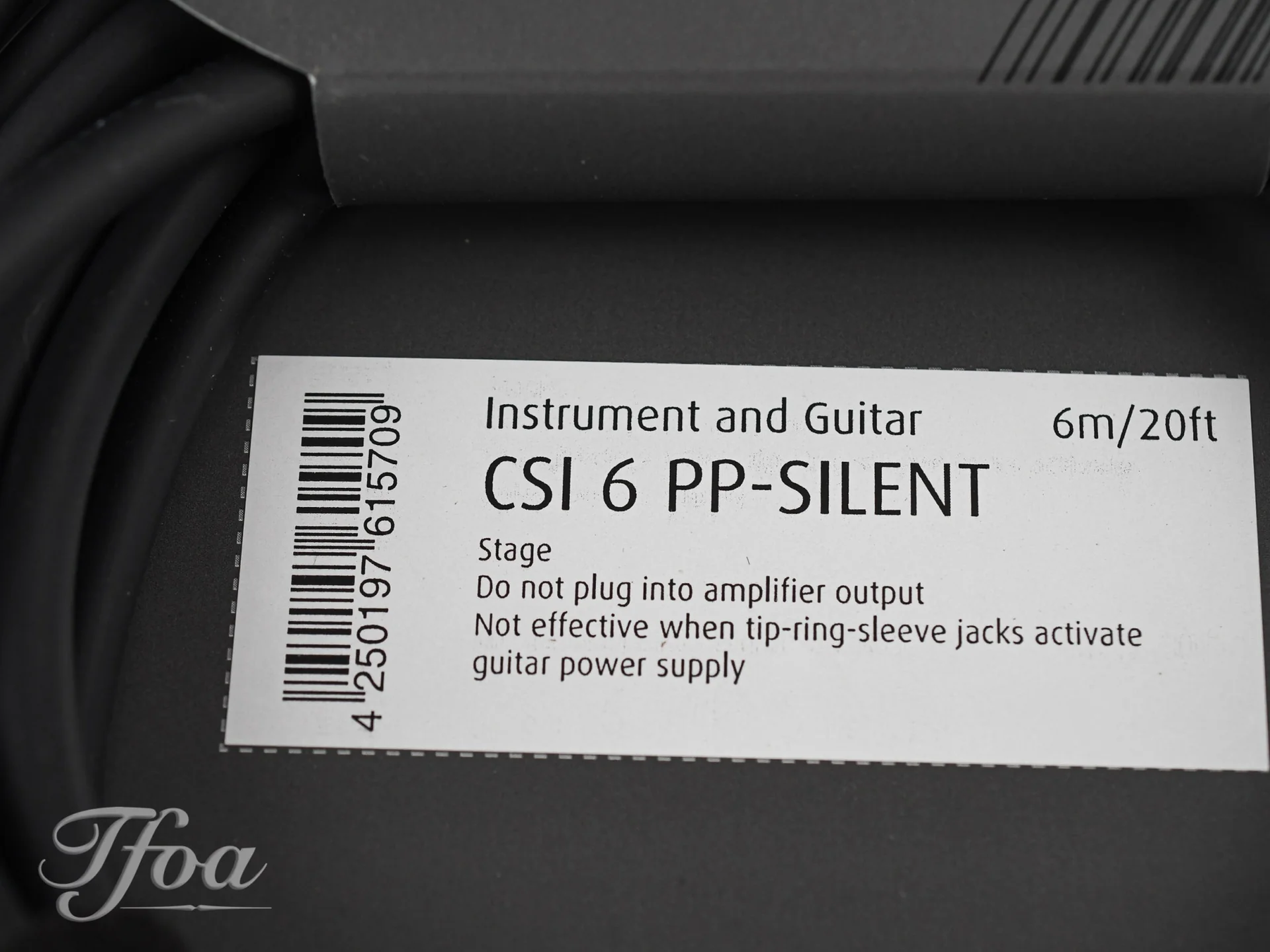 Cordial CSI6PP Silent Jack Cable Straight 6m - Image 4