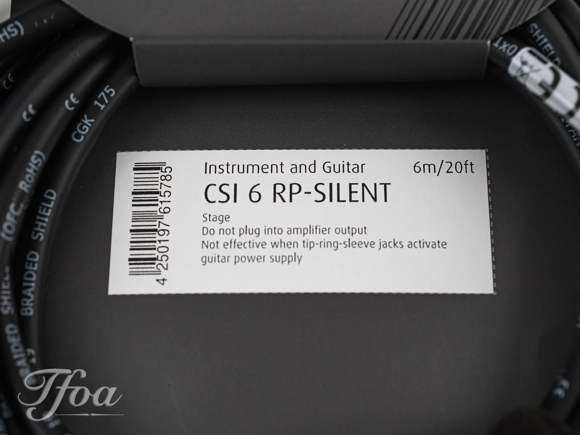 Cordial CSI6RP Silent Jack Cable Angled 6M - Image 4