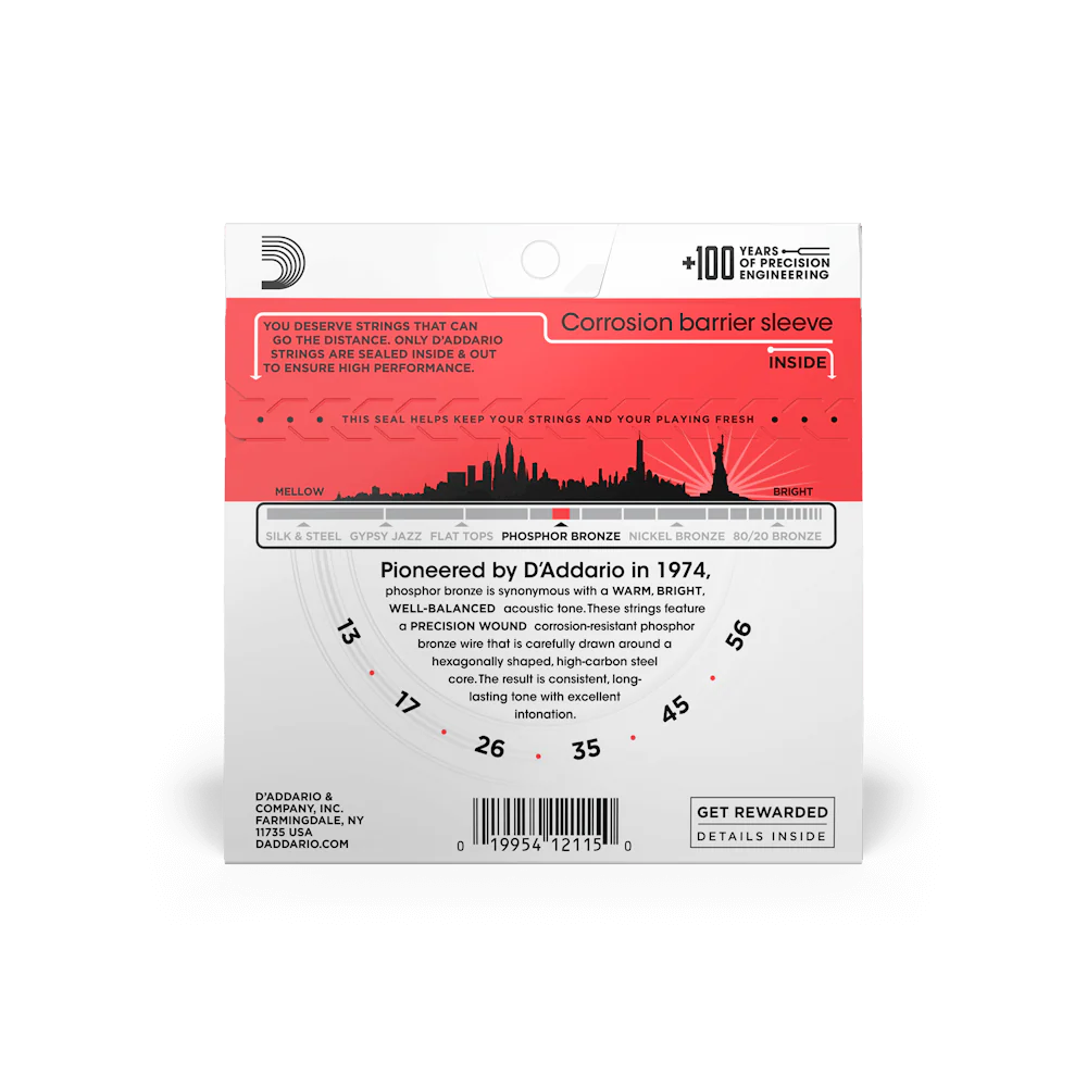 D'Addario EJ17 Phosphor Bronze Medium 13-56 - Image 2