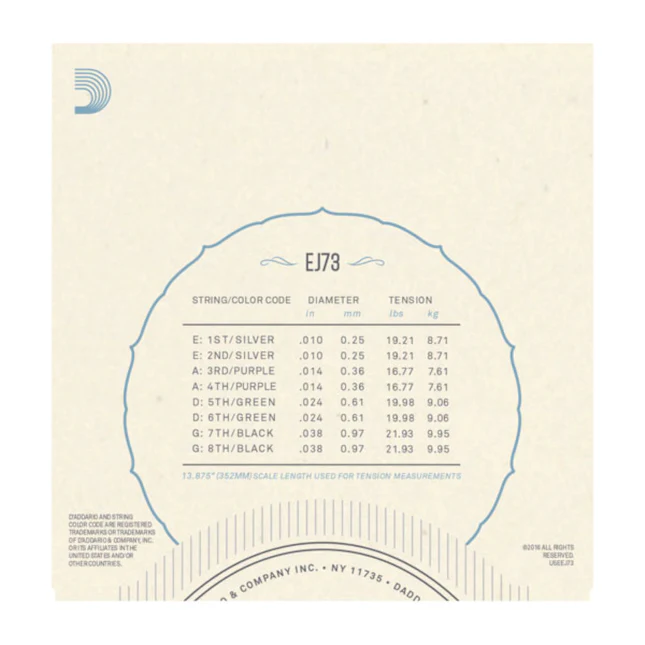 D'Addario EJ73 Light Phosphor Bronze Mandolin 10-38 - Image 2