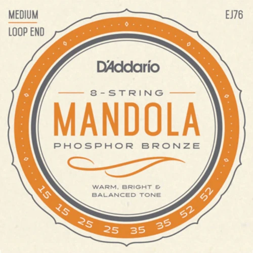 D'addario EJ76 Phosphor Bronze Mandola Strings, Medium