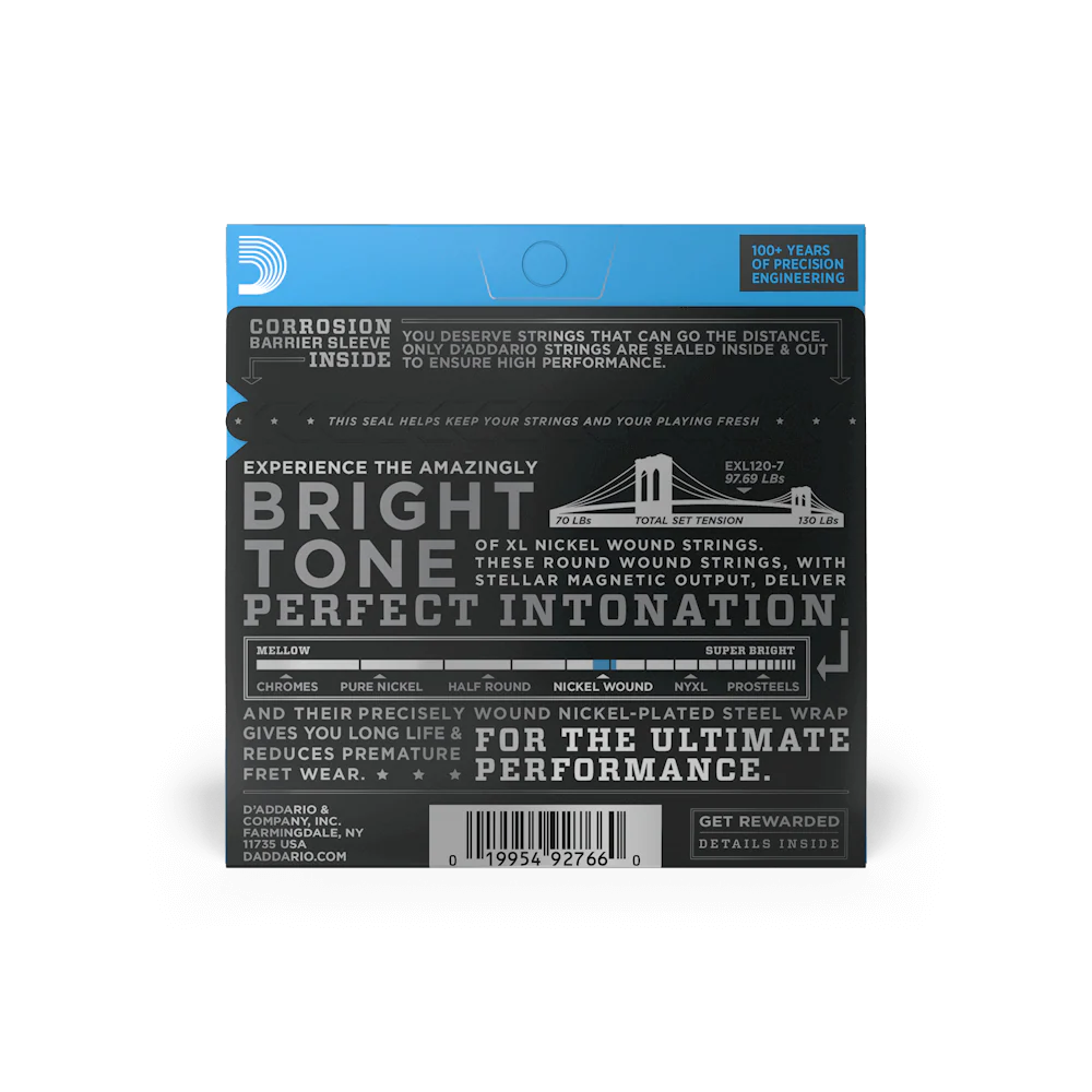 D'Addario EXL120-7 Nickel Wound Super Light 09-54 7 String - Image 3
