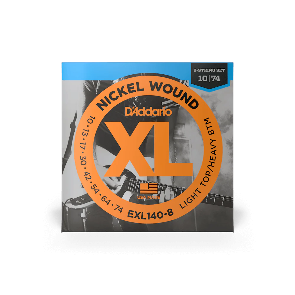 D'addario EXL140-8 Nickel Wound Light Top/Heavy Bottom 10-74 8 String