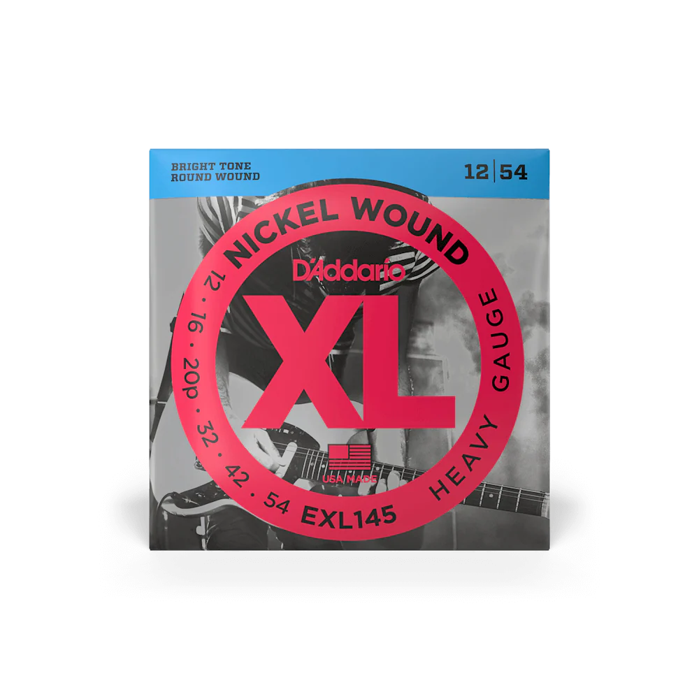 D'Addario EXL145 Nickel Wound 12-54 Heavy Plain Steel Third