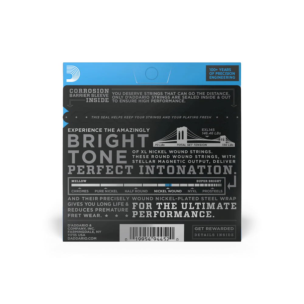 D'Addario EXL145 Nickel Wound 12-54 Heavy Plain Steel Third - Image 2
