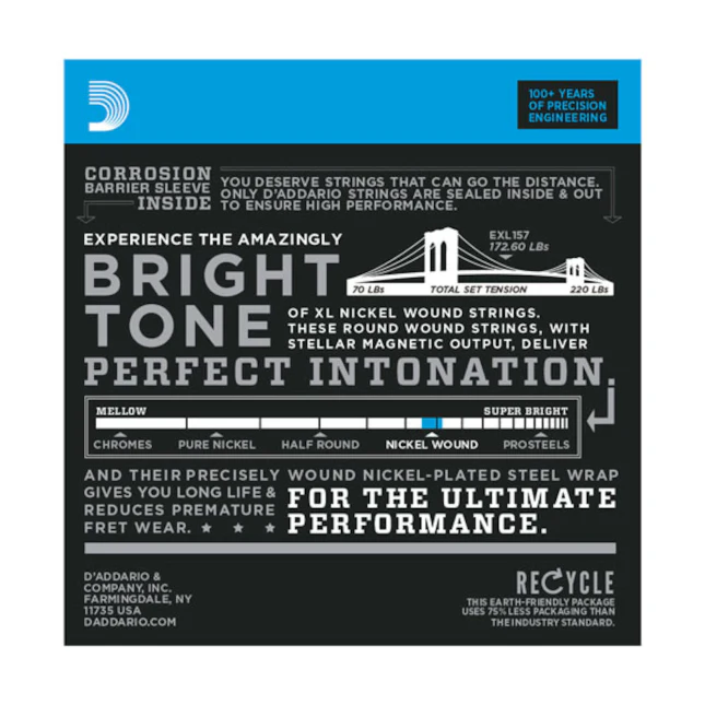 D'Addario EXL157 Nickel Wound Baritone Medium 14-68 - Image 2
