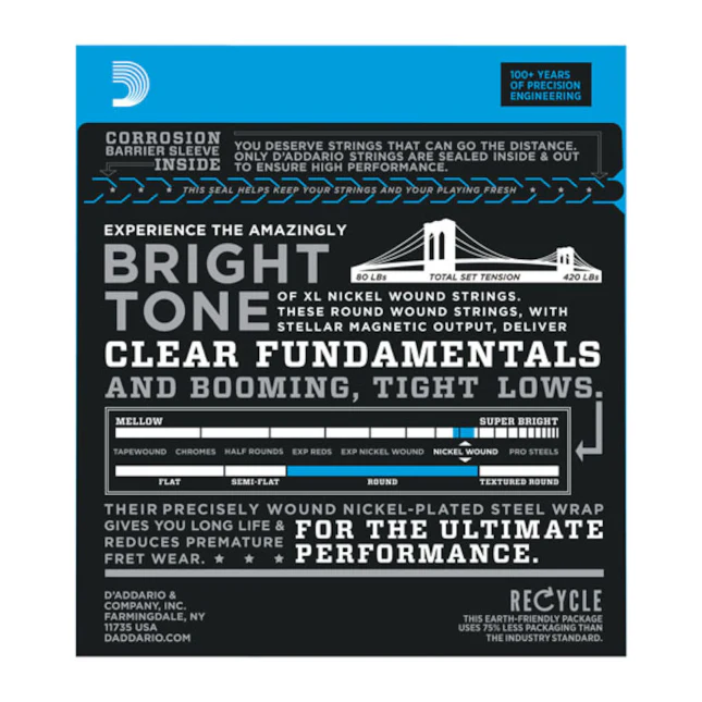 D'Addario EXL170-5 Nickel Wound 5 String Light 45-130 - Image 2