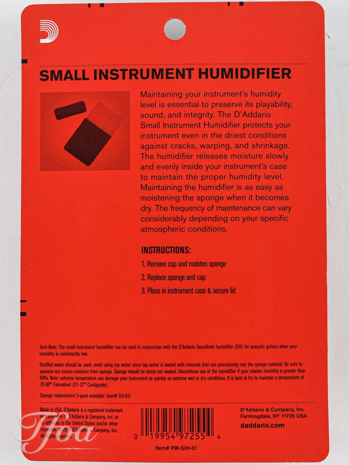 D'Addario Small Instrument Humidifier - Image 4