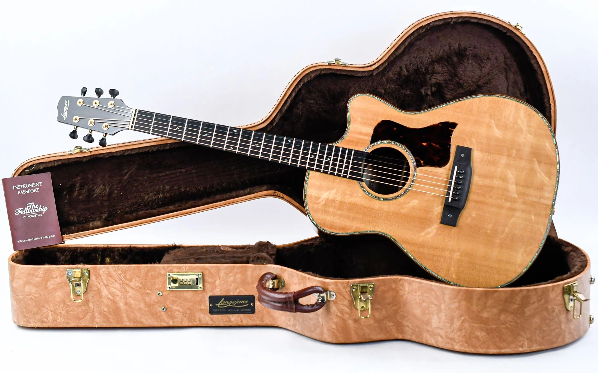 Del Langejans M6 Bearclaw Spruce Figured Mahogany 2005 - Image 3