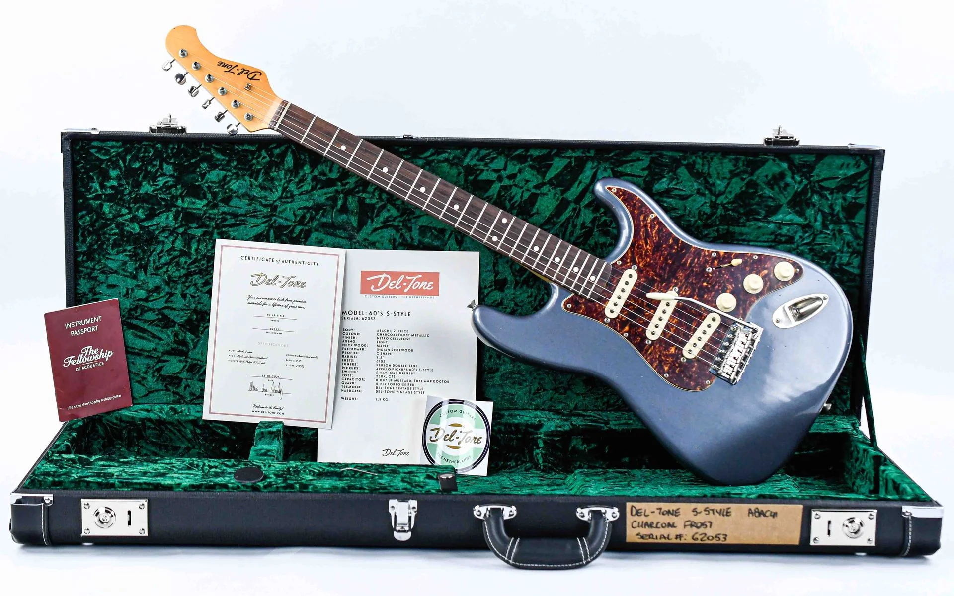 Del Tone 60s S Style Charcoal Frost Metallic - Image 3