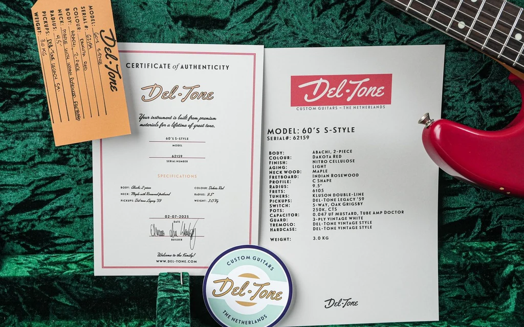 Del Tone 60s S Style Dakota Red - Image 13