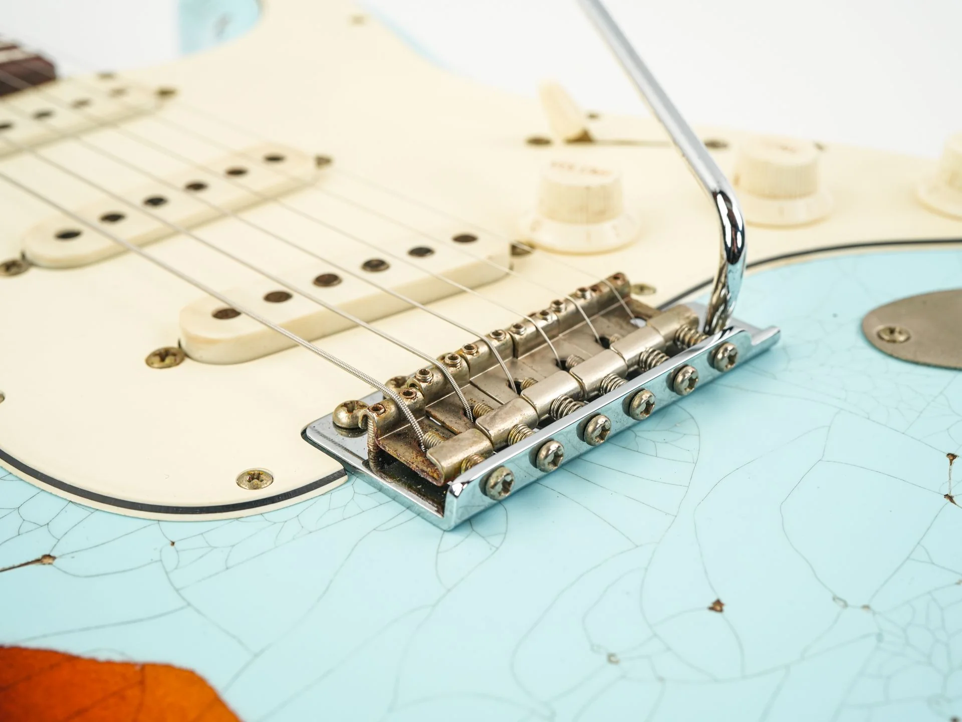 Del Tone 60s S Style Daphne Blue Over Sunburst Heavy Aged - Image 7
