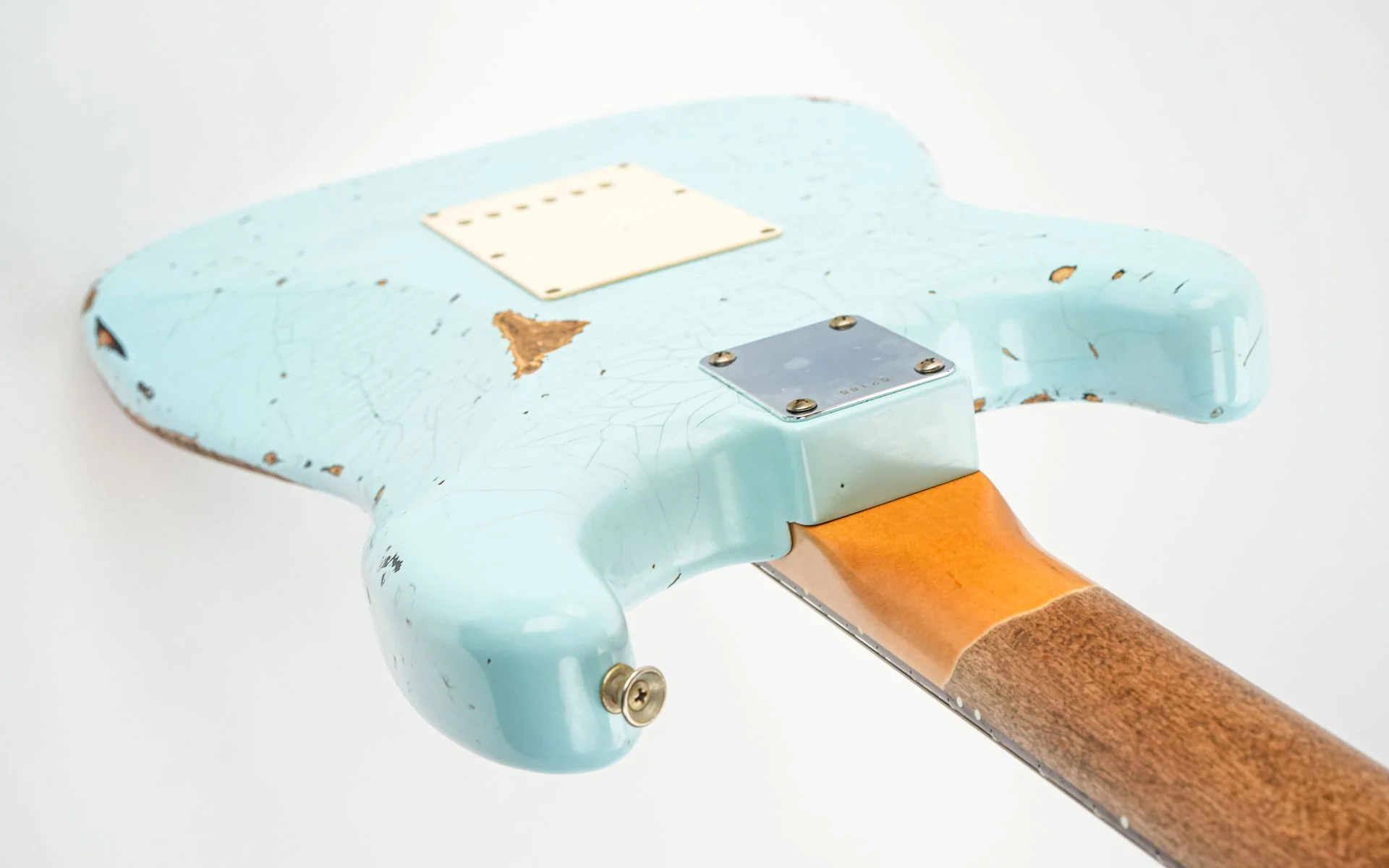 Del Tone 60s S Style Daphne Blue Over Sunburst Heavy Aged - Image 9