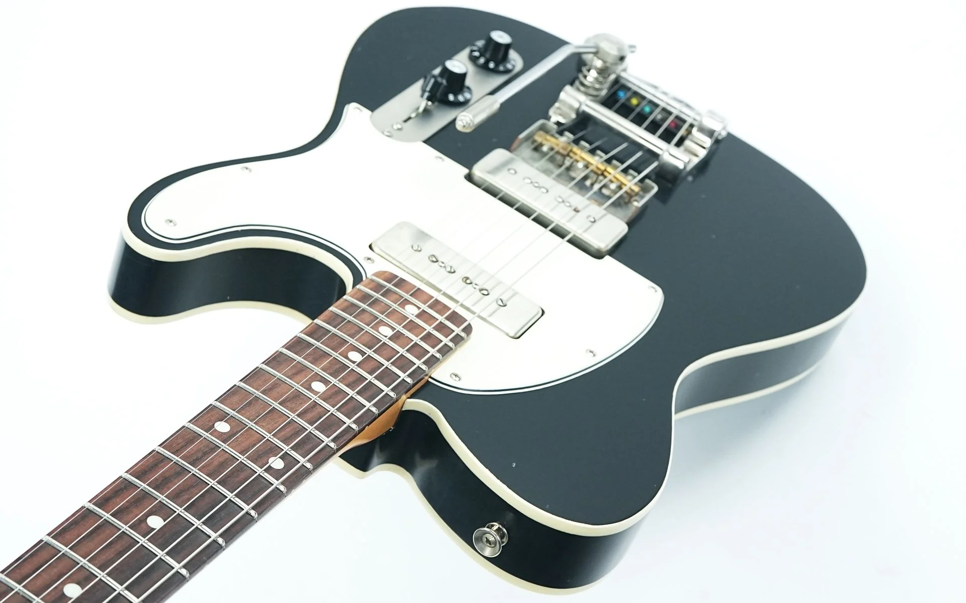Del Tone 60s T Style Custom Black P90 Light Aged - Image 10