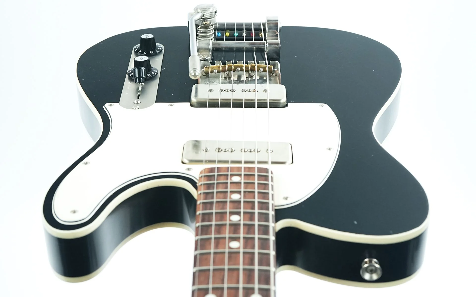 Del Tone 60s T Style Custom Black P90 Light Aged - Image 13