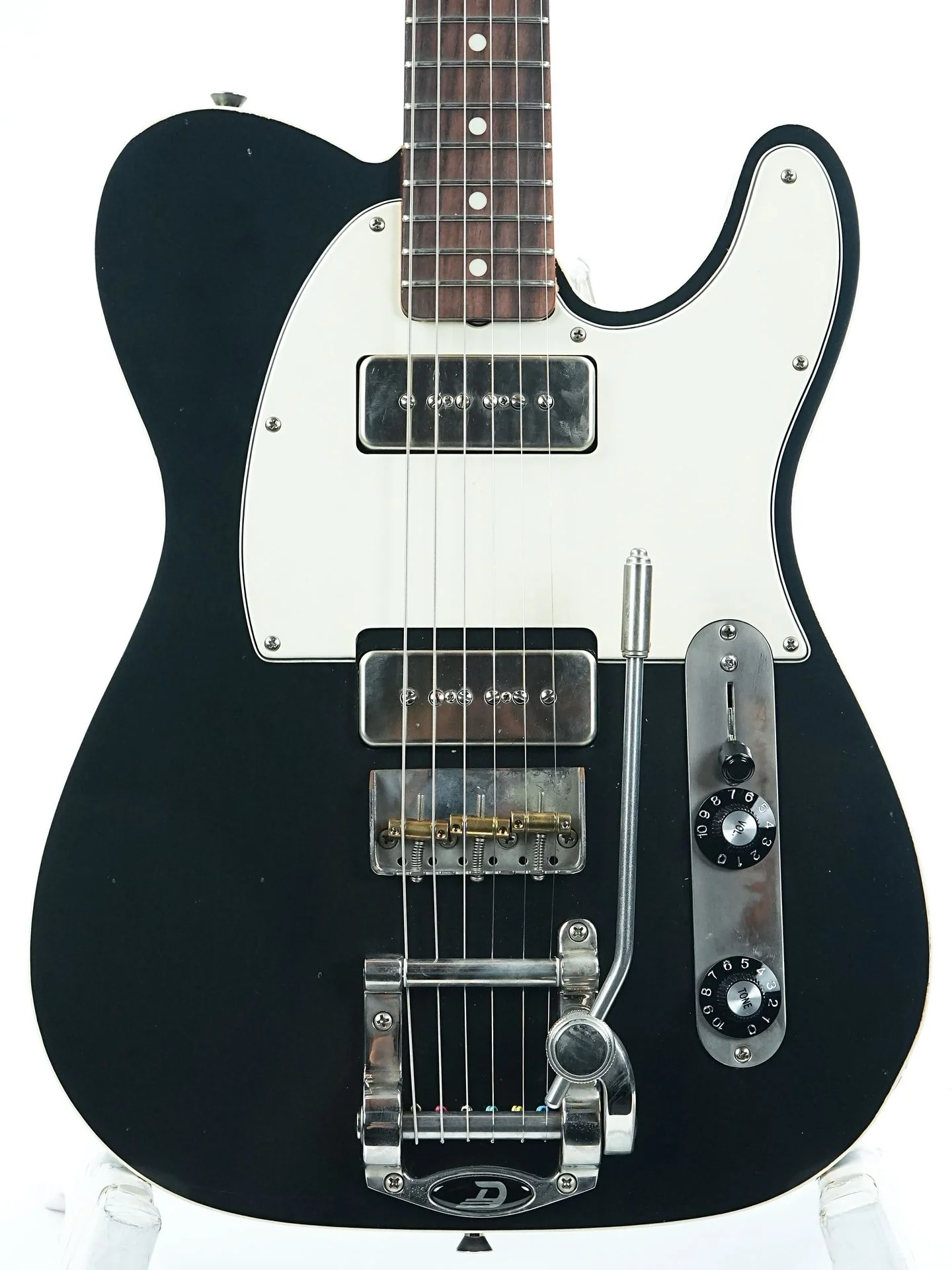 Del Tone 60s T Style Custom Black P90 Light Aged - Image 5