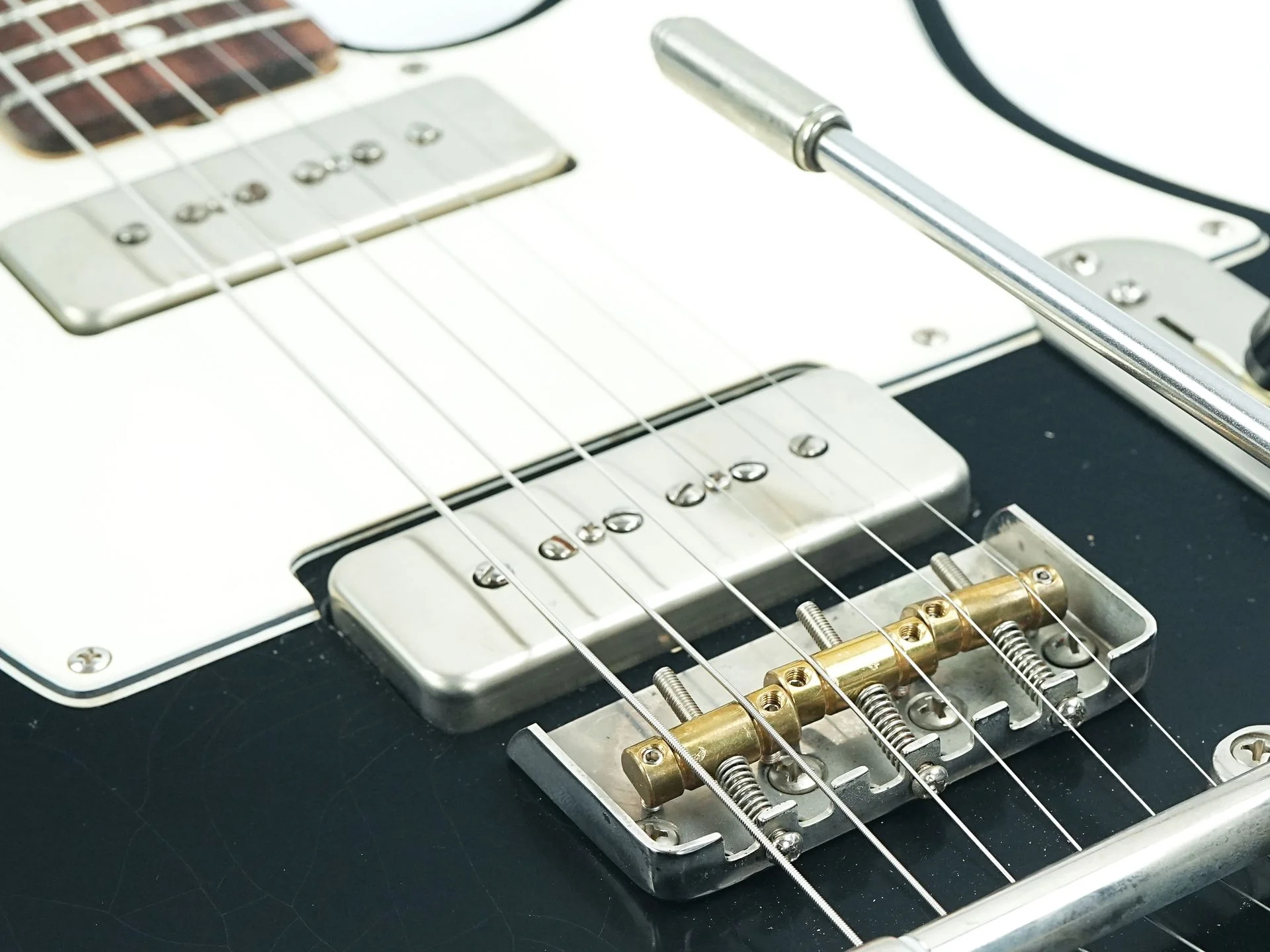 Del Tone 60s T Style Custom Black P90 Light Aged - Image 7