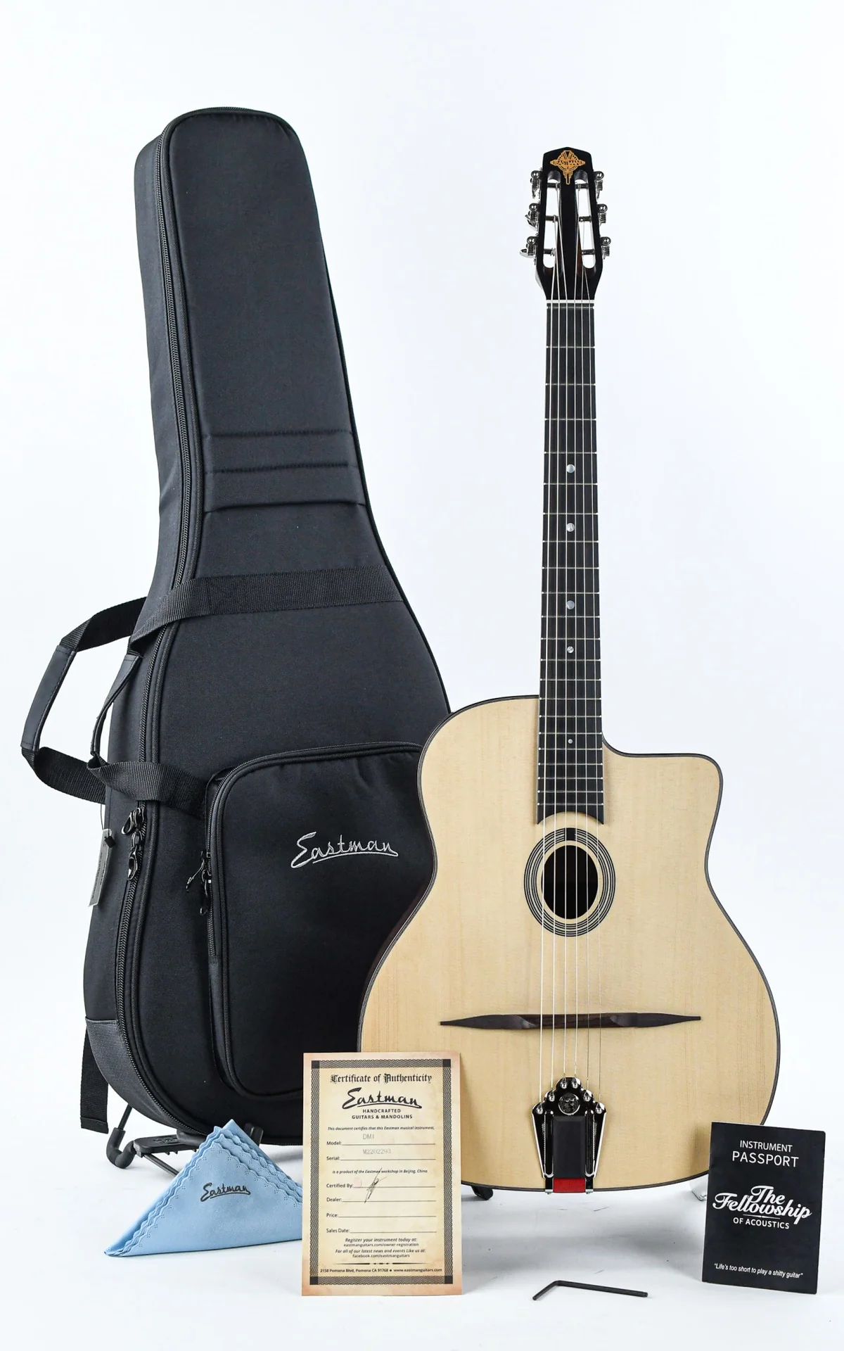 Eastman DM1 Natural Gypsy Guitar - Image 3