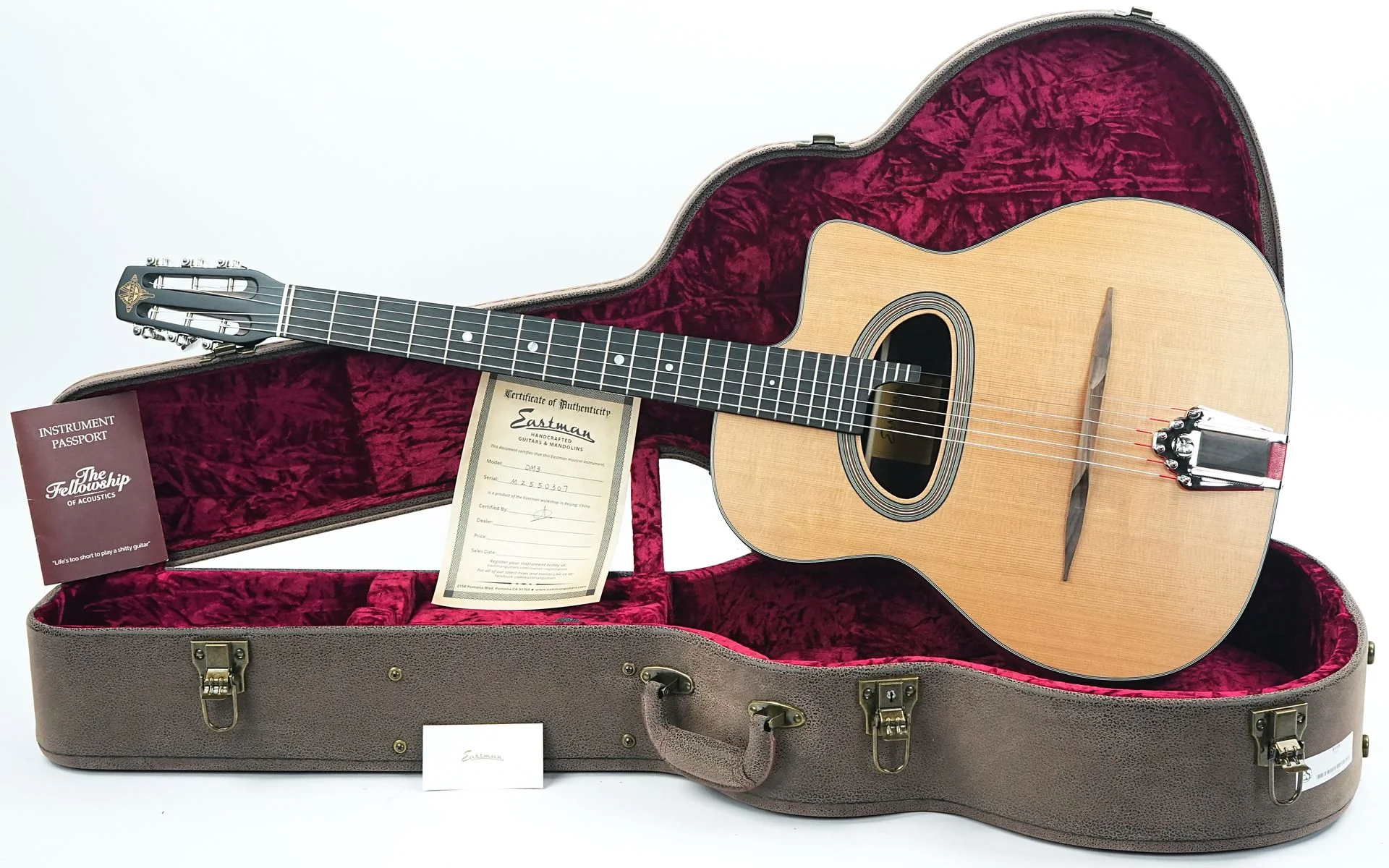 Eastman DM3 Natural Gypsy Guitar - Image 3