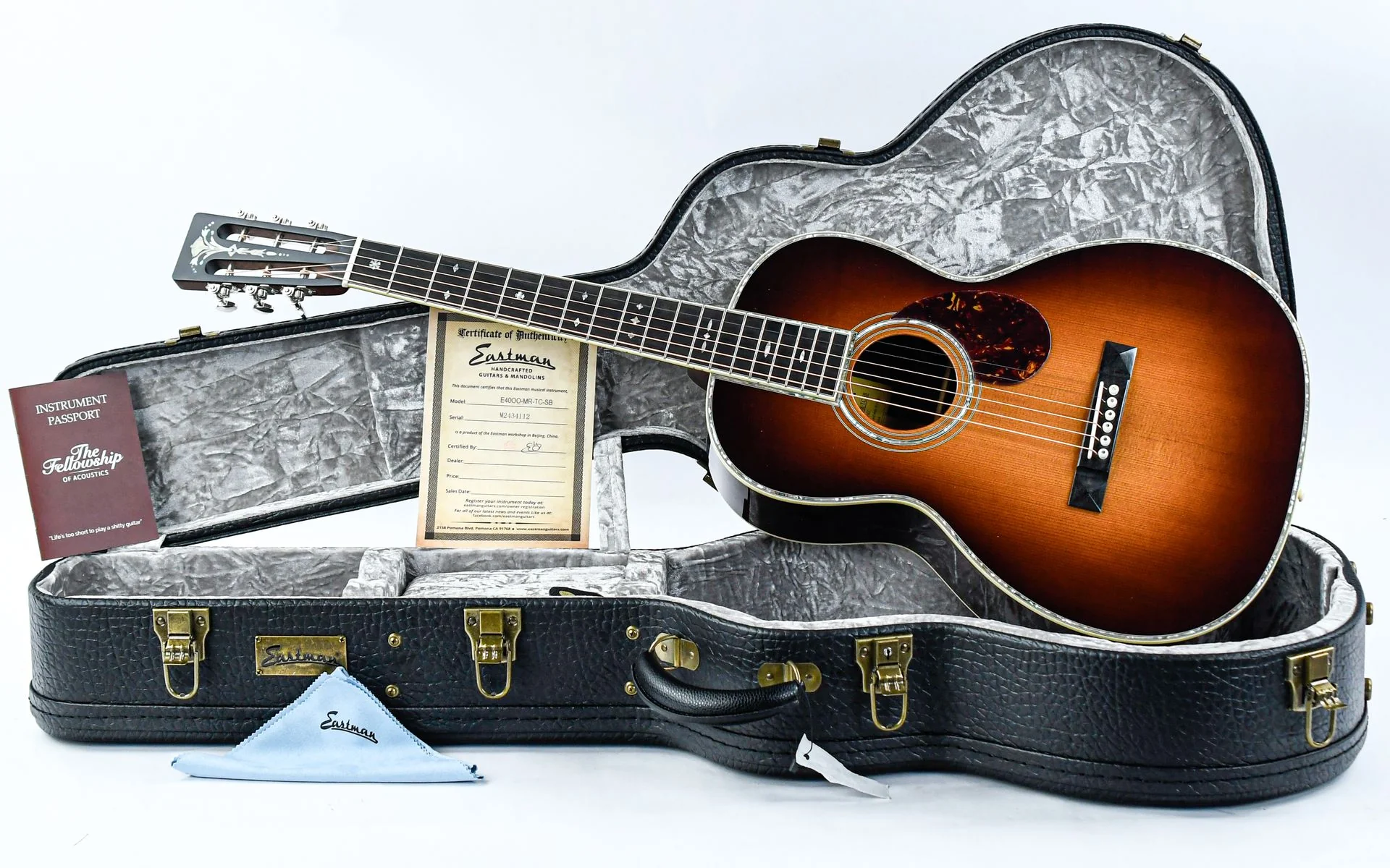 Eastman E40OO Adirondack Madagascar Rosewood Sunburst - Image 3