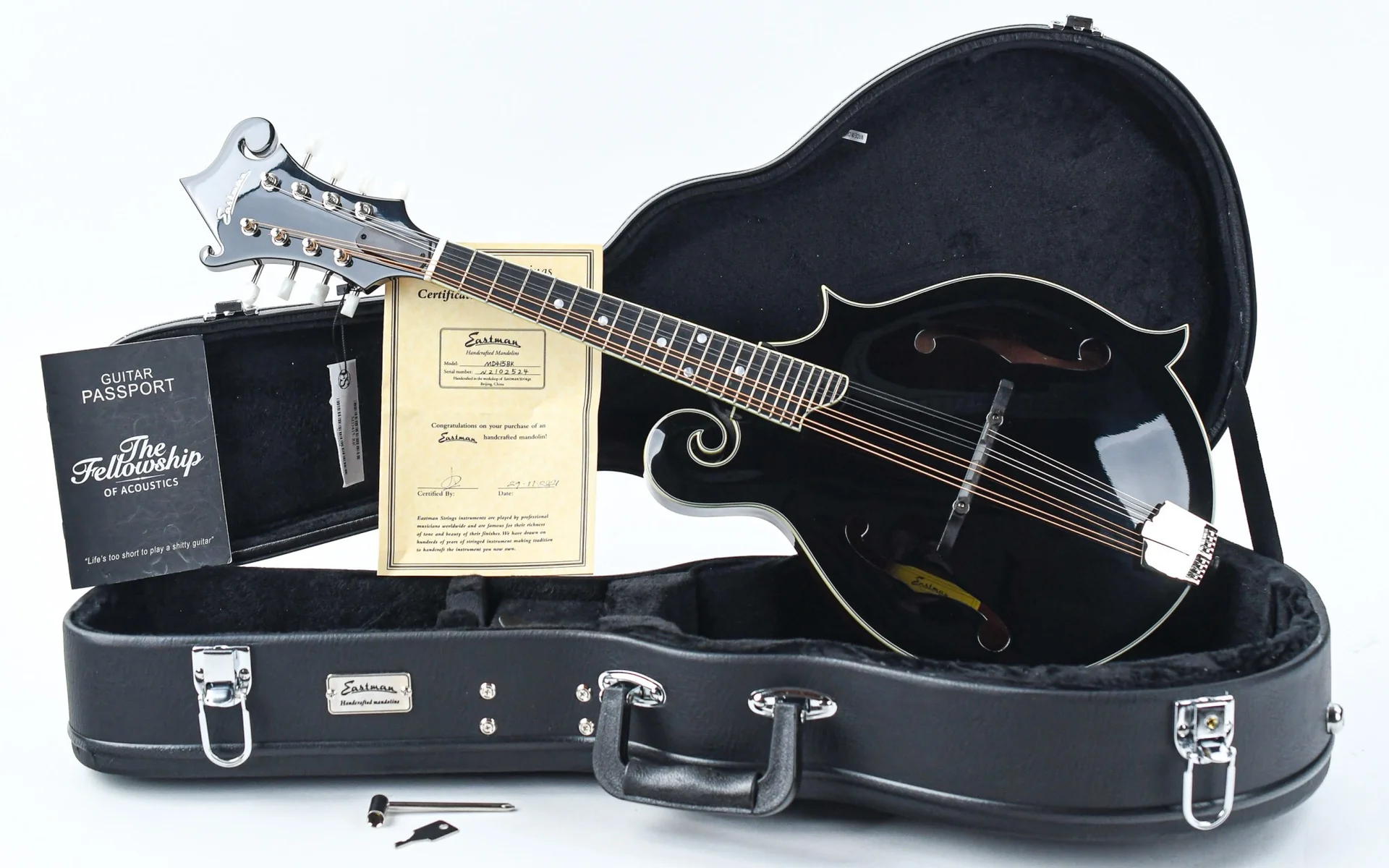 Eastman MD415BK F Style Mandolin Black - Image 3