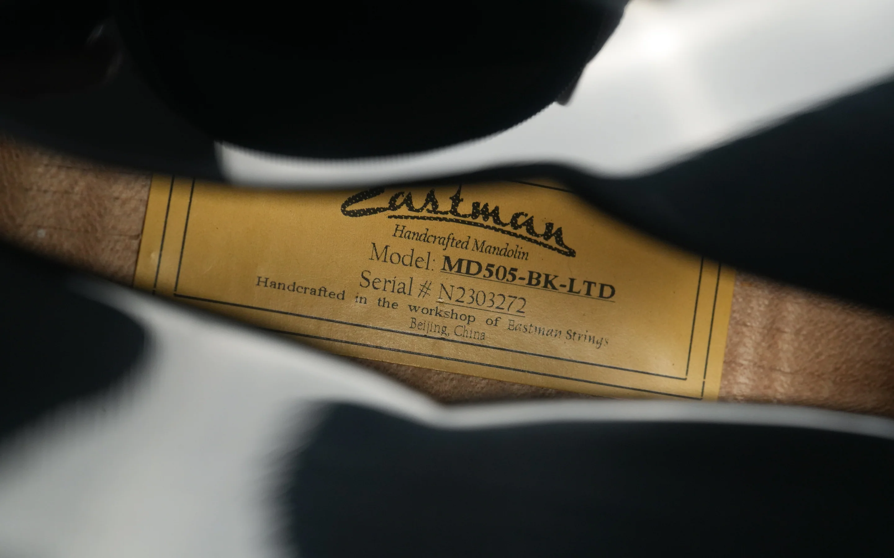 Eastman MD505 Black Top Limited A Style Mandolin B-Stock - Image 12