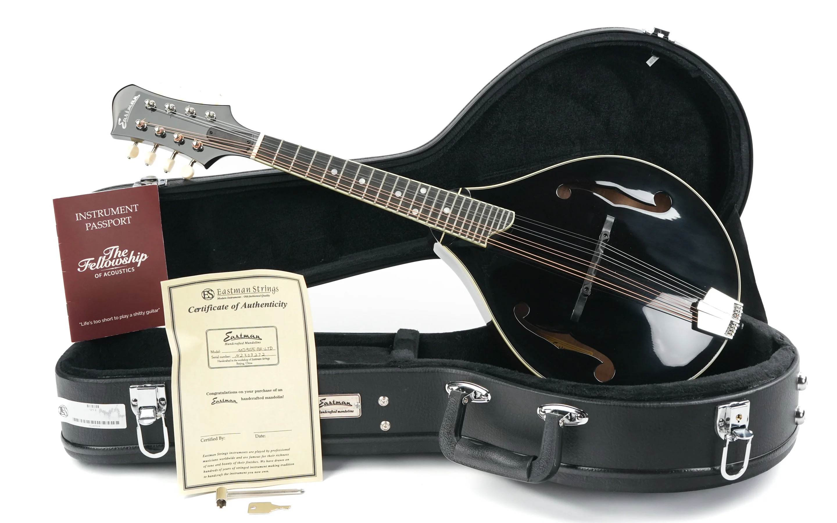 Eastman MD505 Black Top Limited A Style Mandolin B-Stock - Image 3