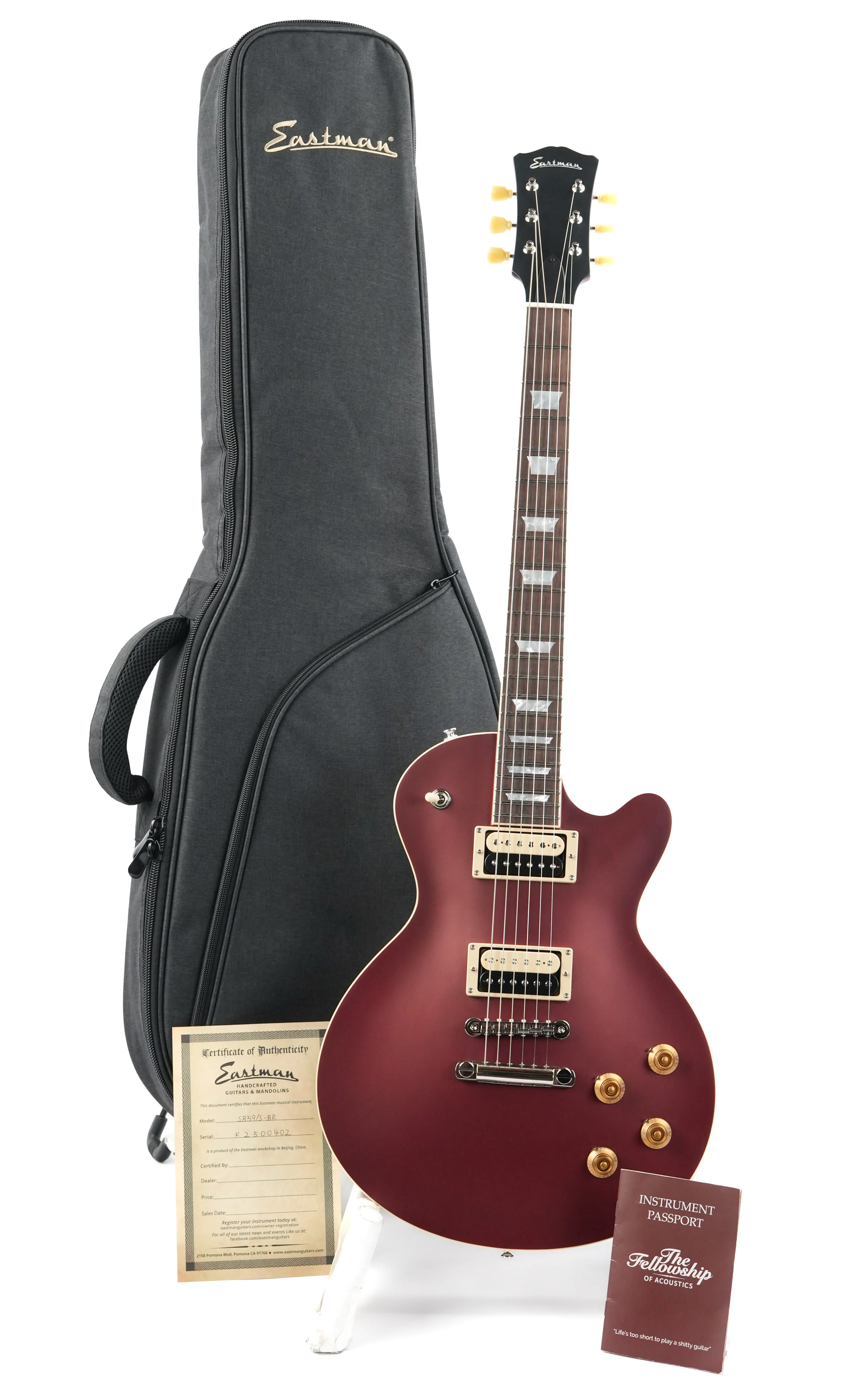 Eastman SB59 Vintage Satin Burgundy Red - Image 3
