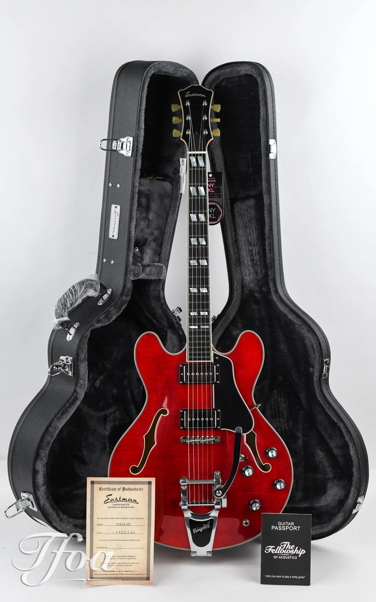 Eastman T486B Cherry Red Bigsby - Image 3