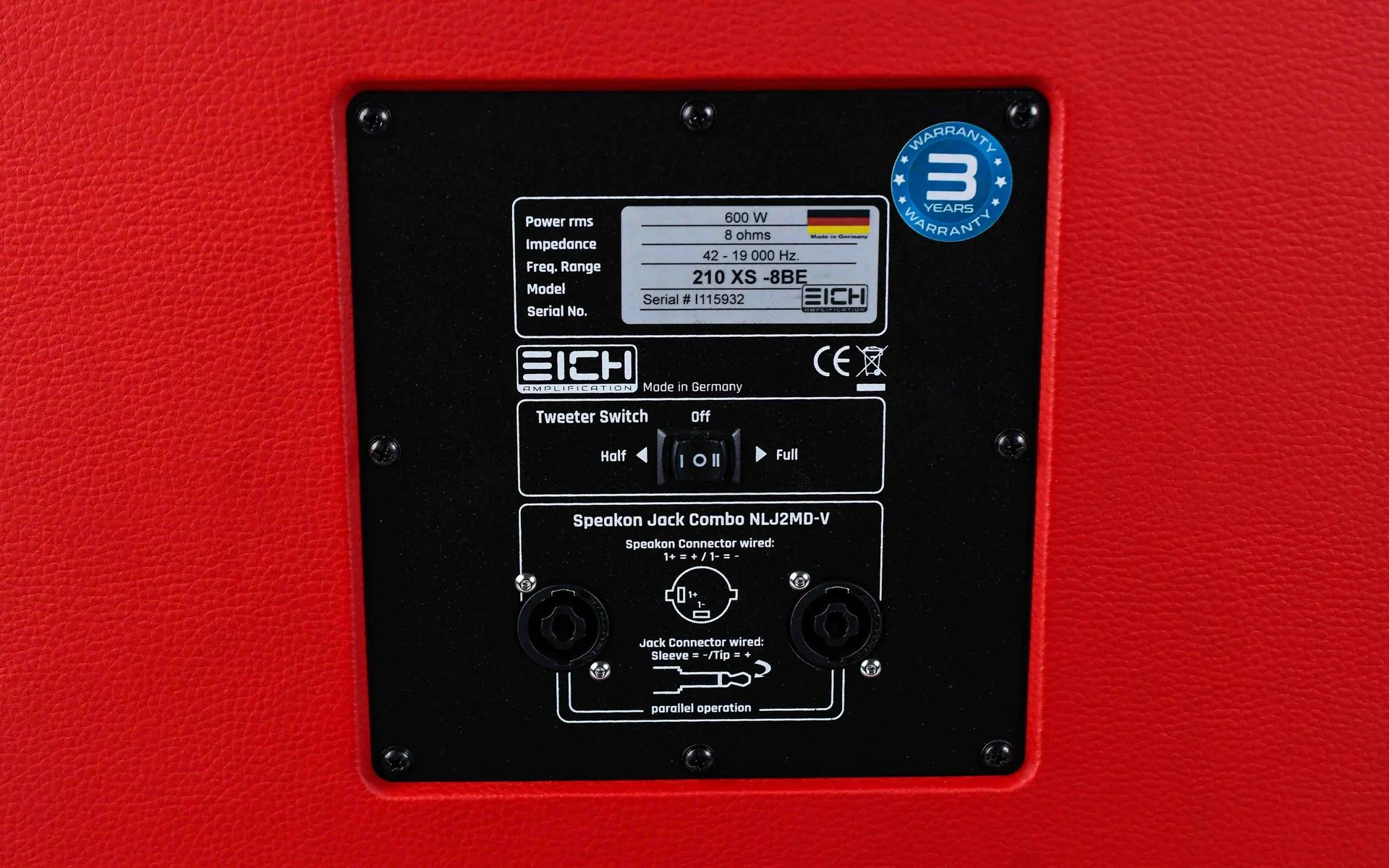 Eich 210XS Bass Cabinet 8 Ohm Custom Colour - Image 8