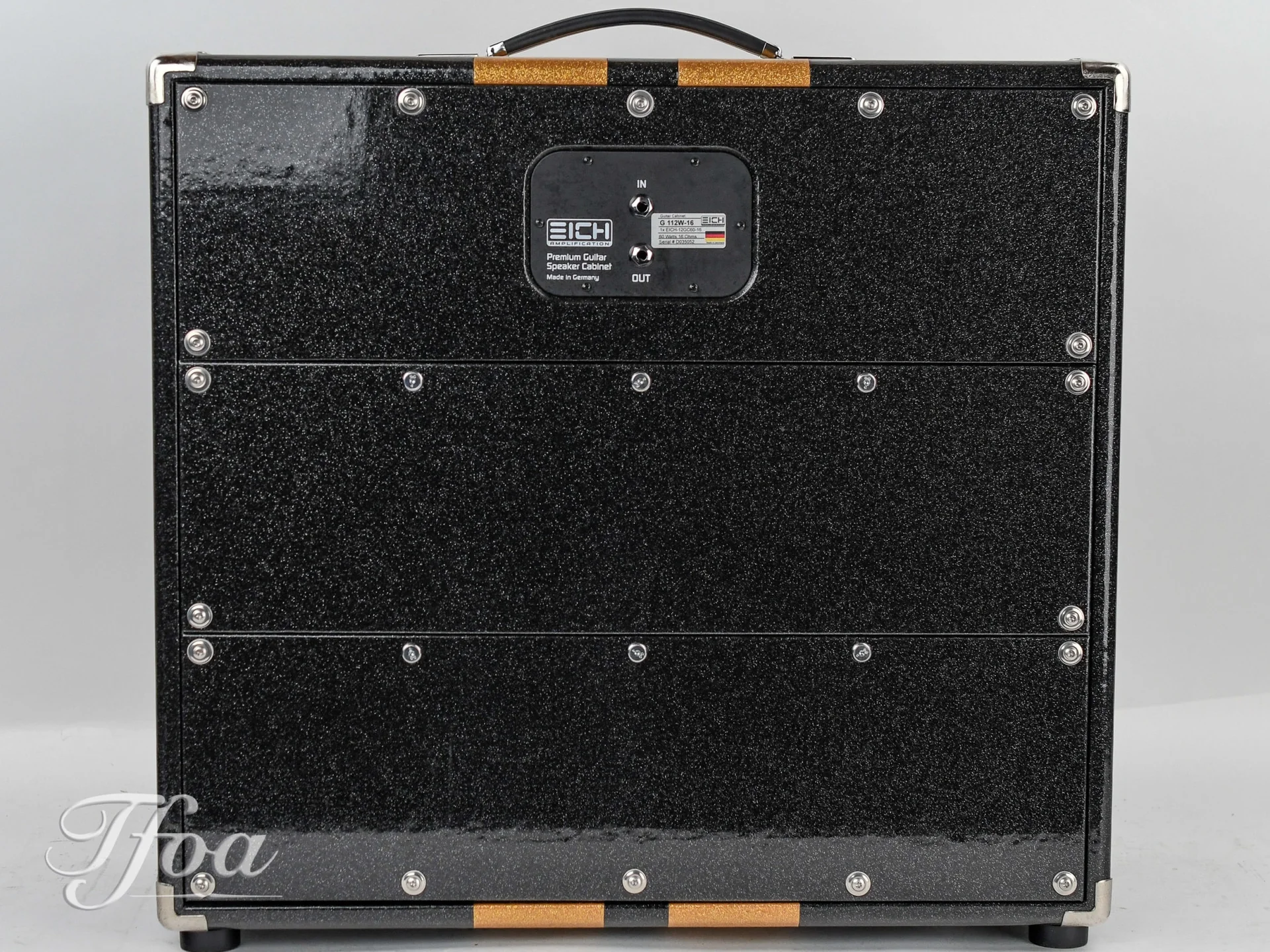Eich G112W 1x12 60 Watts 16 Ohms Black Gold Sparkle Cab - Image 3