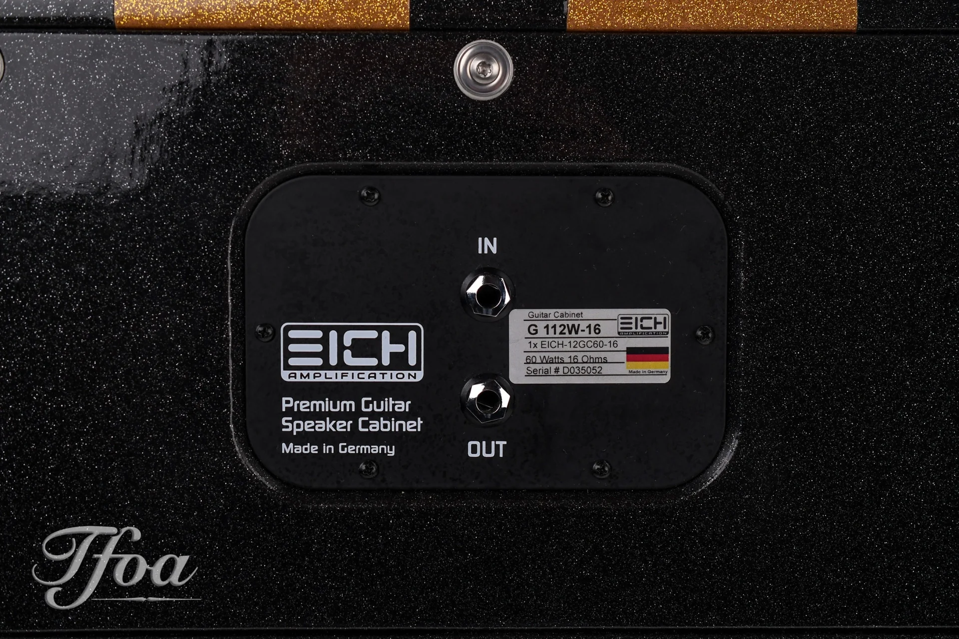 Eich G112W 1x12 60 Watts 16 Ohms Black Gold Sparkle Cab - Image 4