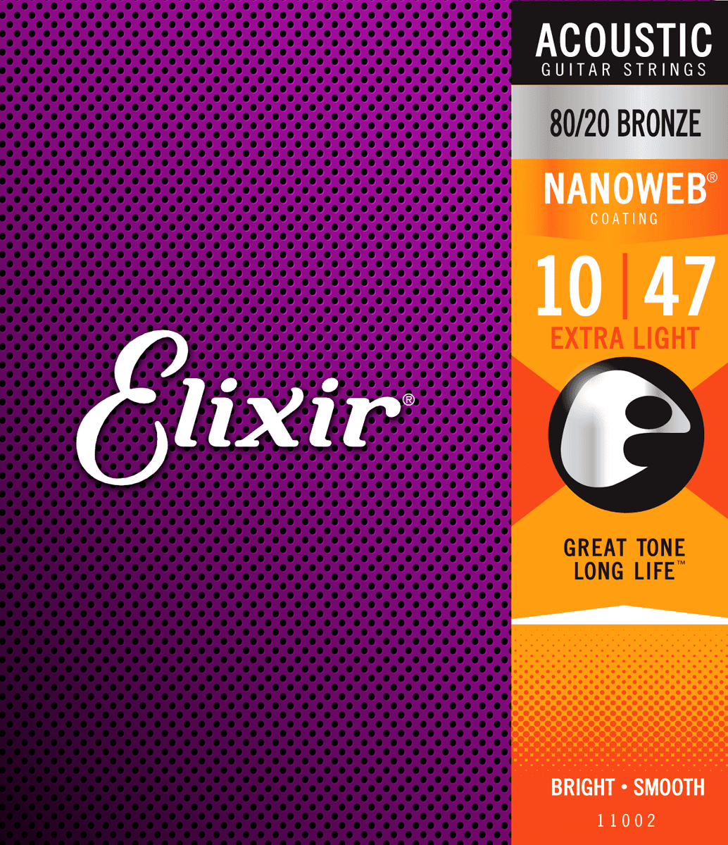 Elixir 11002 Acoustic 80/20 Bronze Nanoweb 10-47 Extra Light - Image 2
