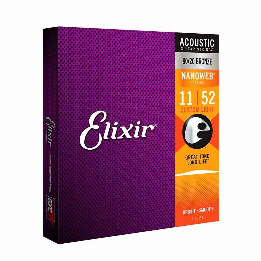 Elixir 11027 Acoustic Nanoweb Bronze 80/20 11-52 - Image 2