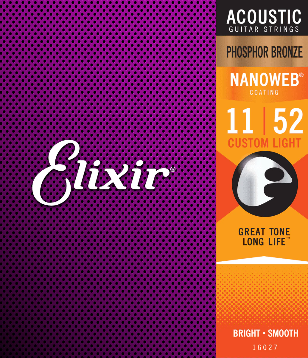 Elixir 16027 Phosphor Bronze Nanoweb Light 11-52 - Image 2