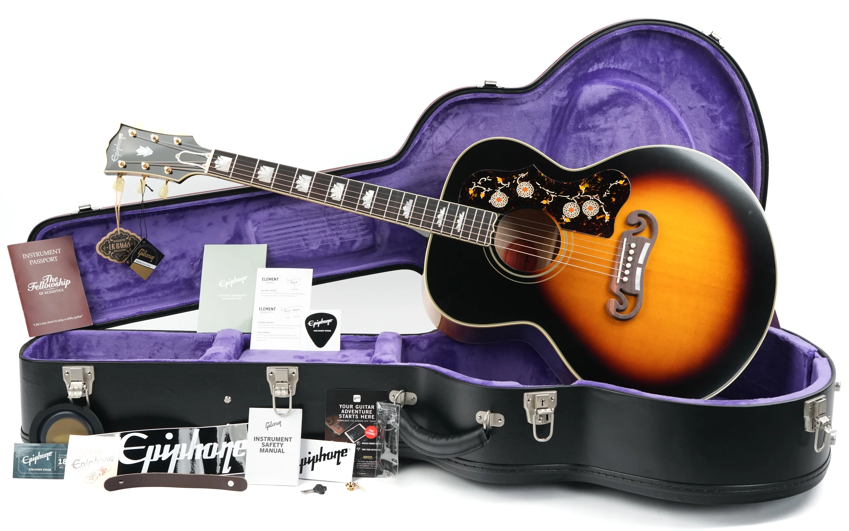 Epiphone 1957 SJ200 Reissue Vintage Sunburst - Image 2