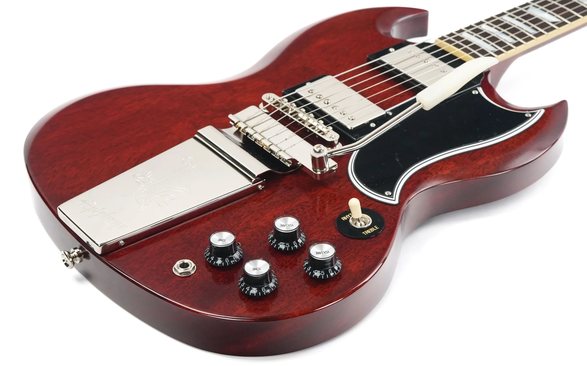 Epiphone 1964 SG Standard with Maestro Vibrola Reissue Cherry Red - Image 11