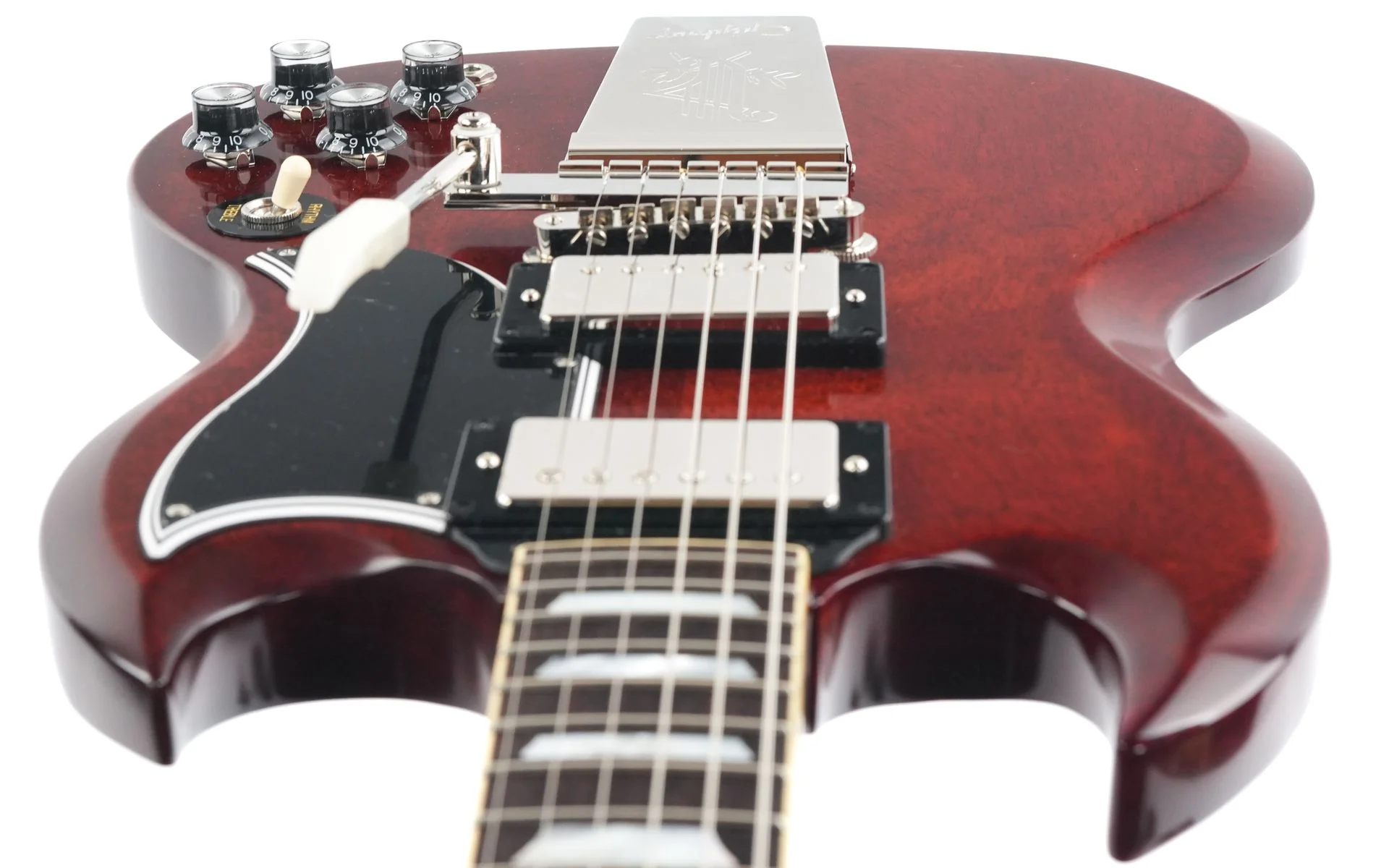 Epiphone 1964 SG Standard with Maestro Vibrola Reissue Cherry Red - Image 12